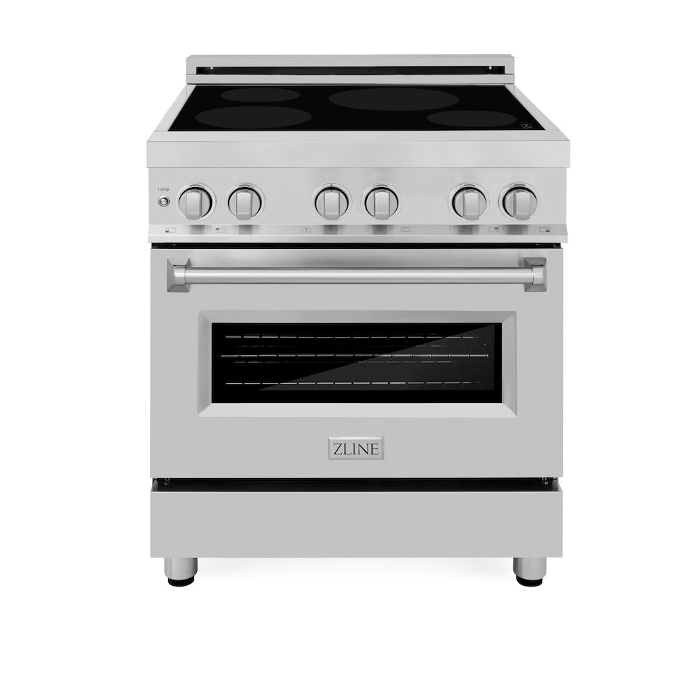ZLINE 30 Inch 4.0 cu ft Stainless Steel Induction Range with 4-Element Cooktop & Convection Oven - Perfect for Modern Kitchens, Home Chefs & Entertaining (RAIND 30)