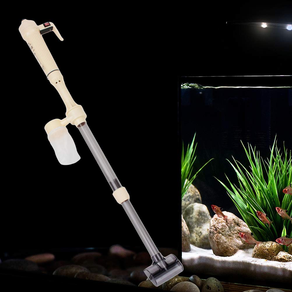 POPETPOP Electric Fish Tank Vacuum Cleaner - Battery-Free Gravel & Sand Washer for Aquarium Maintenance | Perfect for Freshwater & Saltwater Tanks, Home & Office Aquariums