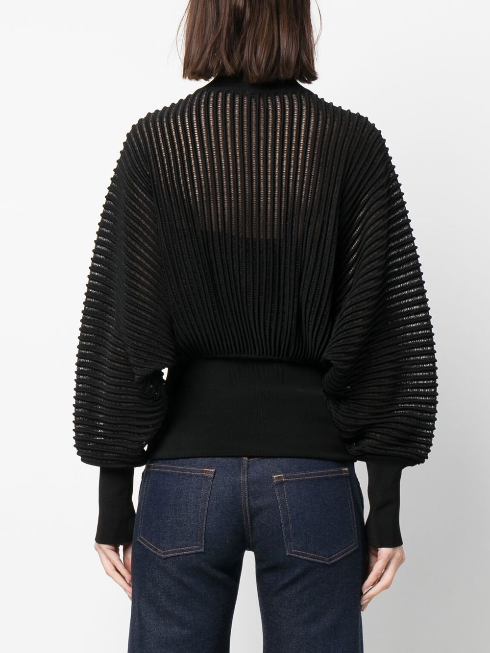 Alaia Black Sweaters for Women - Soft & Stylish Knit Pullover for Casual Wear & Office Outfits
