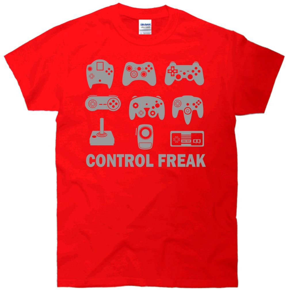 Funny Control Freak Video Game Gamer T-Shirt - Perfect Gift for Gamers & Game Lovers - Wear to Gaming Parties, Conventions & Casual Outings