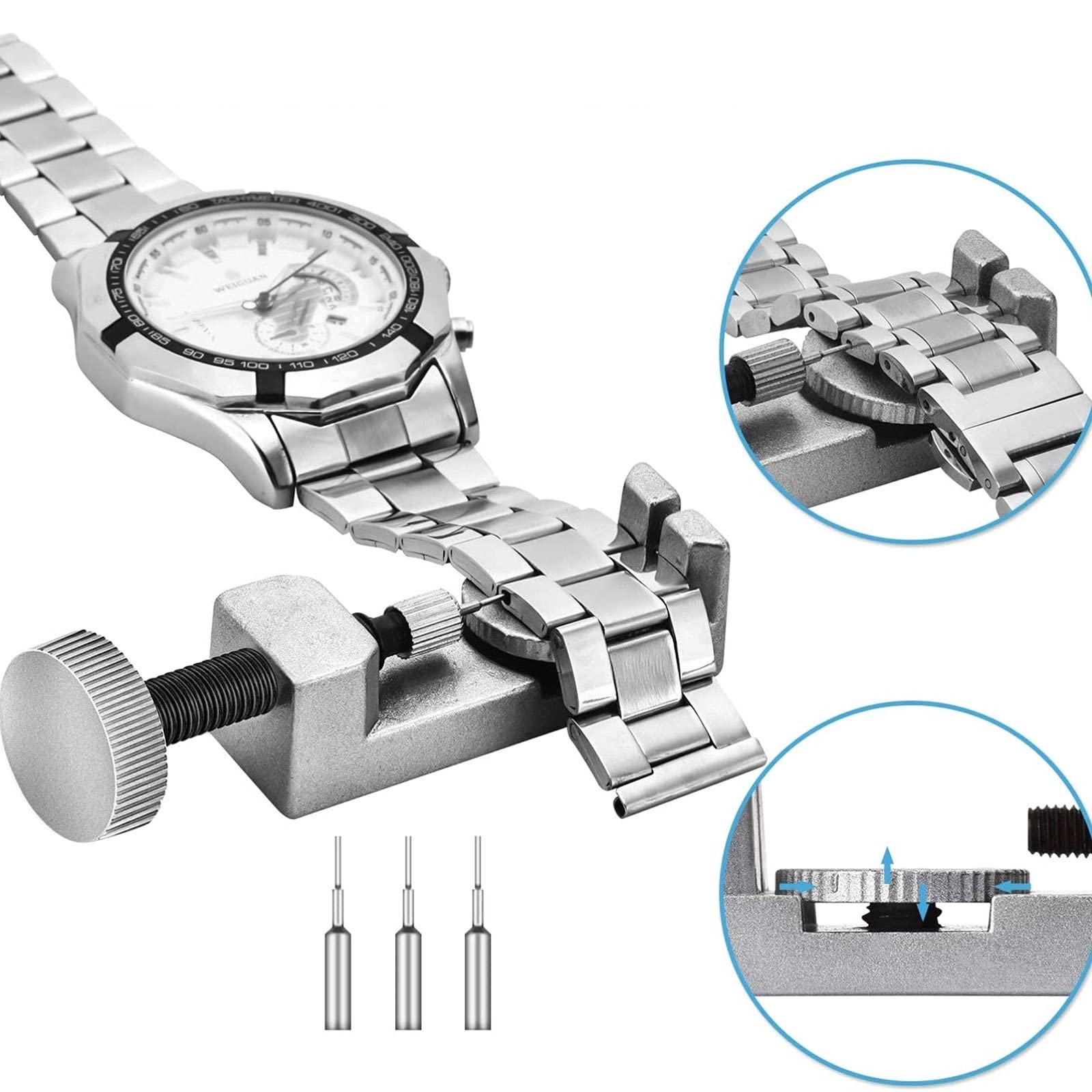 147-Piece Professional Watch Repair Tool Kit - Complete Watch Disassembly Set with Precision Tools for Watchmakers & DIY Enthusiasts | Perfect for Watch Battery Replacement, Band Adjustment & Home Repairs