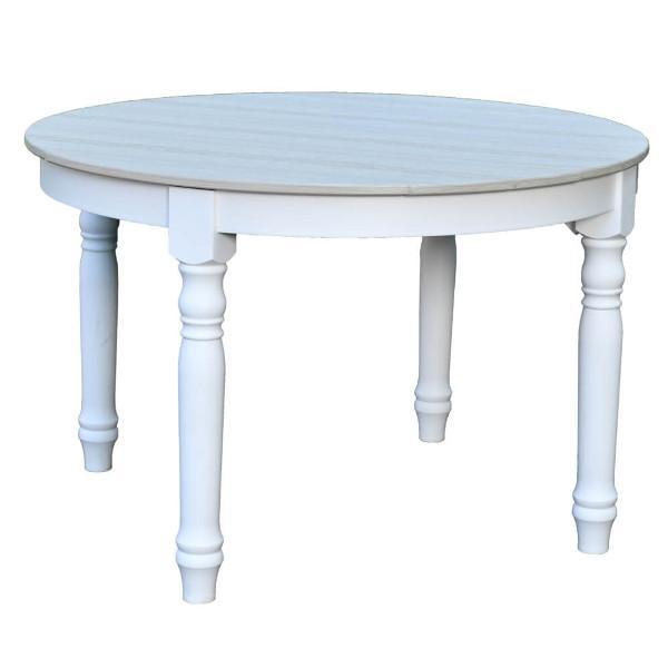 Farmhouse 48 Inch Round Dining Table - Rustic Solid Wood Kitchen Table for Family Gatherings & Dinner Parties
