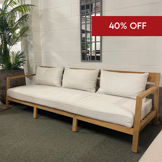 Devon Kisbee Outdoor 3-Seater Sofa Set - Waterproof Wicker Patio Furniture with Lopi Marble Cushions - Perfect for Garden, Poolside & Backyard Relaxation