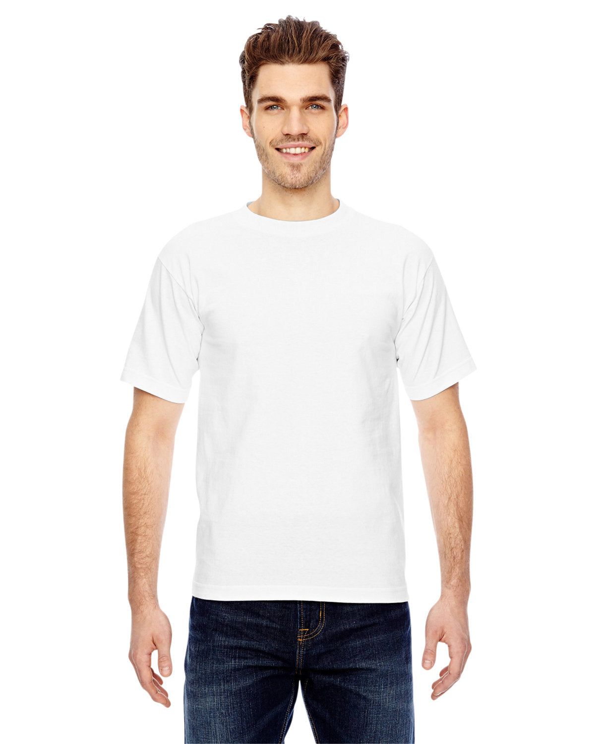 Bayside BA5100 Men's 100% Cotton T-Shirt - Soft 6.1 oz Crew Neck Tee for Casual Wear, Work & Everyday Comfort