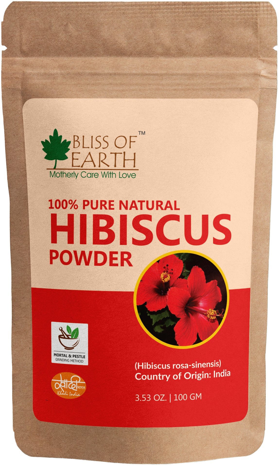 100% Pure & Natural Hibiscus Powder for Hair Growth & Skin Care - 100GM | Strengthens Hair, Reduces Acne & Anti-Aging Solution | DIY Hair Masks, Face Scrubs & Natural Beauty Treatments