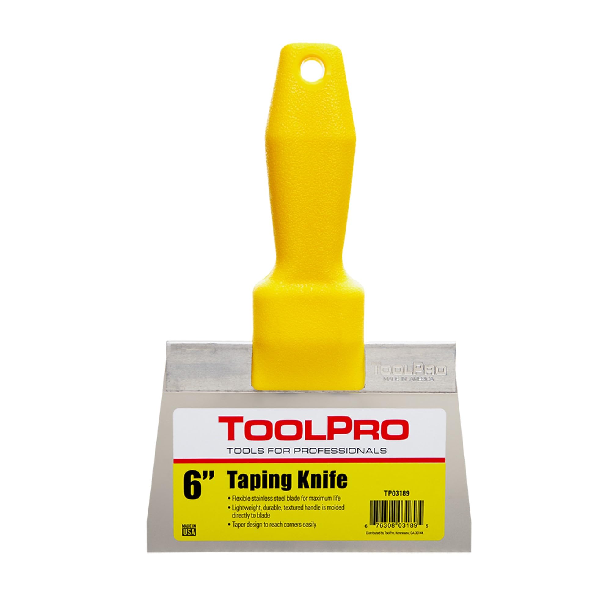 6 Inch Stainless Steel Taping Knife - Professional Drywall Tool for Smooth Joint Compound Application & Wall Repair