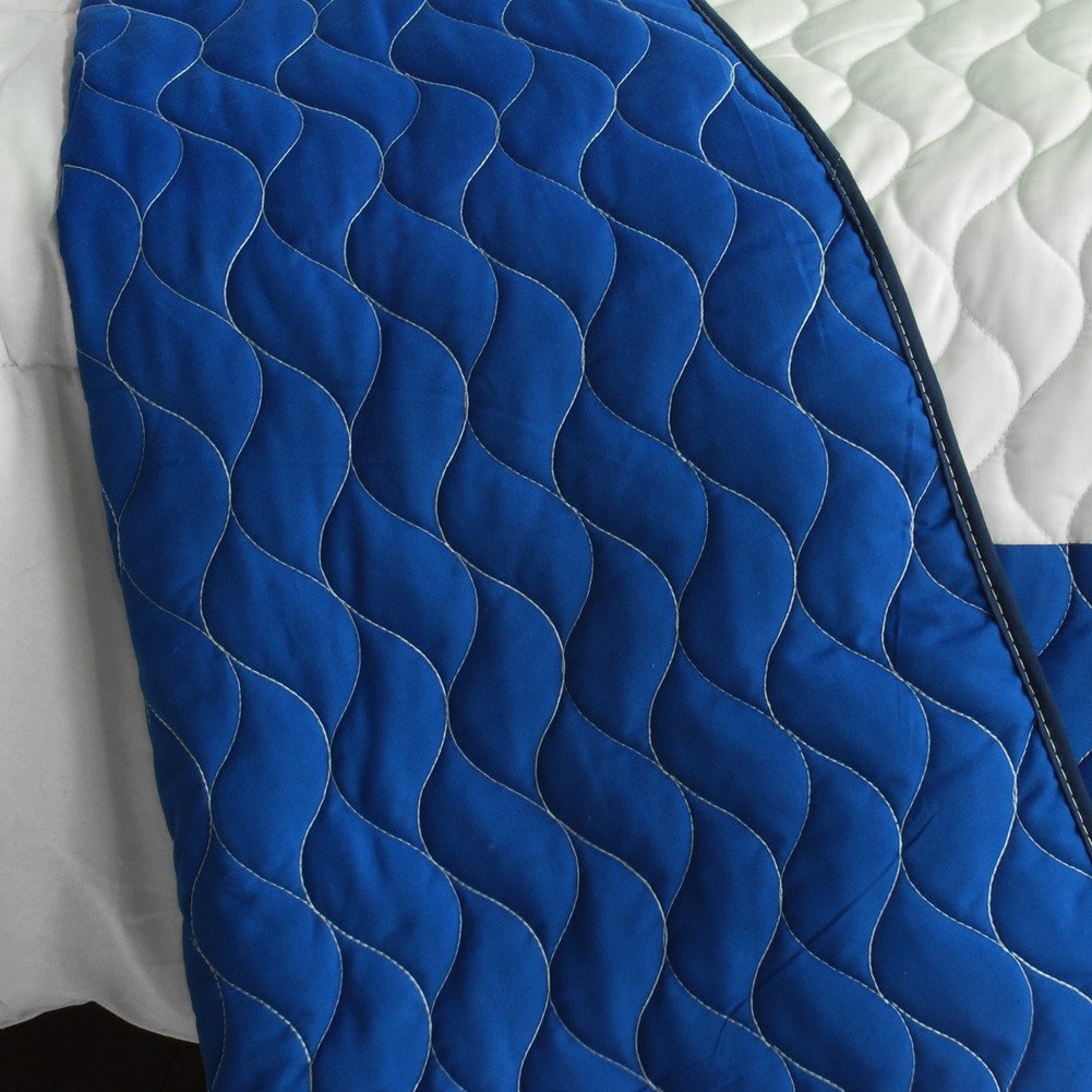 Vermicelli-Quilted Patchwork Geometric Quilt Set Full/Queen Size - Stylish & Comfortable Bedding for Modern Bedrooms, Guest Rooms & Cozy Home Decor