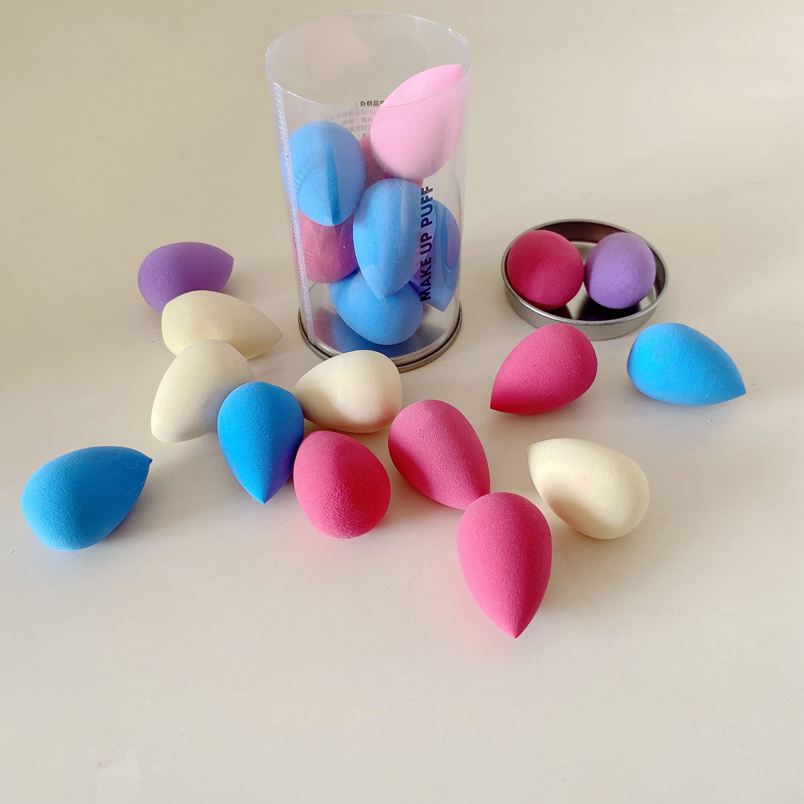 10-Piece Mini Makeup Sponge Set - Multi-Colored Beauty Blender for Foundation, Concealer, Powder & Eyeshadow | Travel-Friendly Cosmetic Sponges for Professional & Everyday Makeup Application