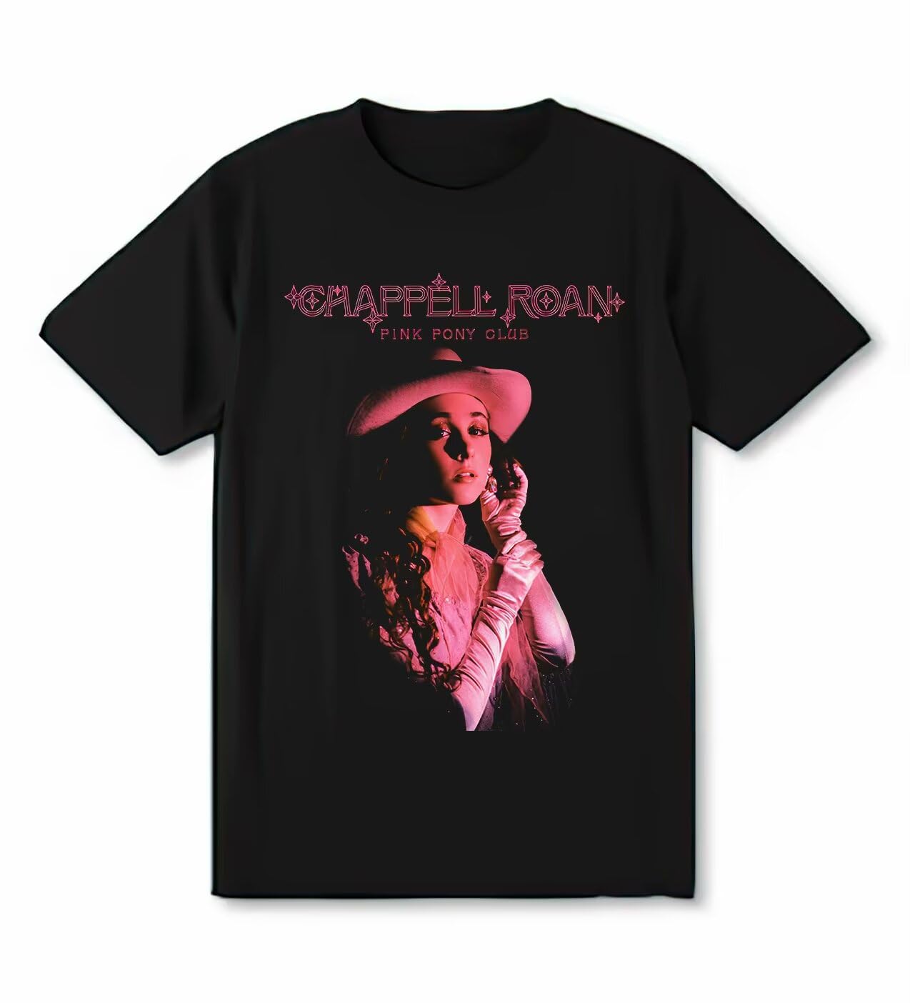 Chappell Music Roan Men's & Women's Touring T-Shirt - Trendy Cotton Short Sleeve Tee for Concerts & Music Festivals (Black)