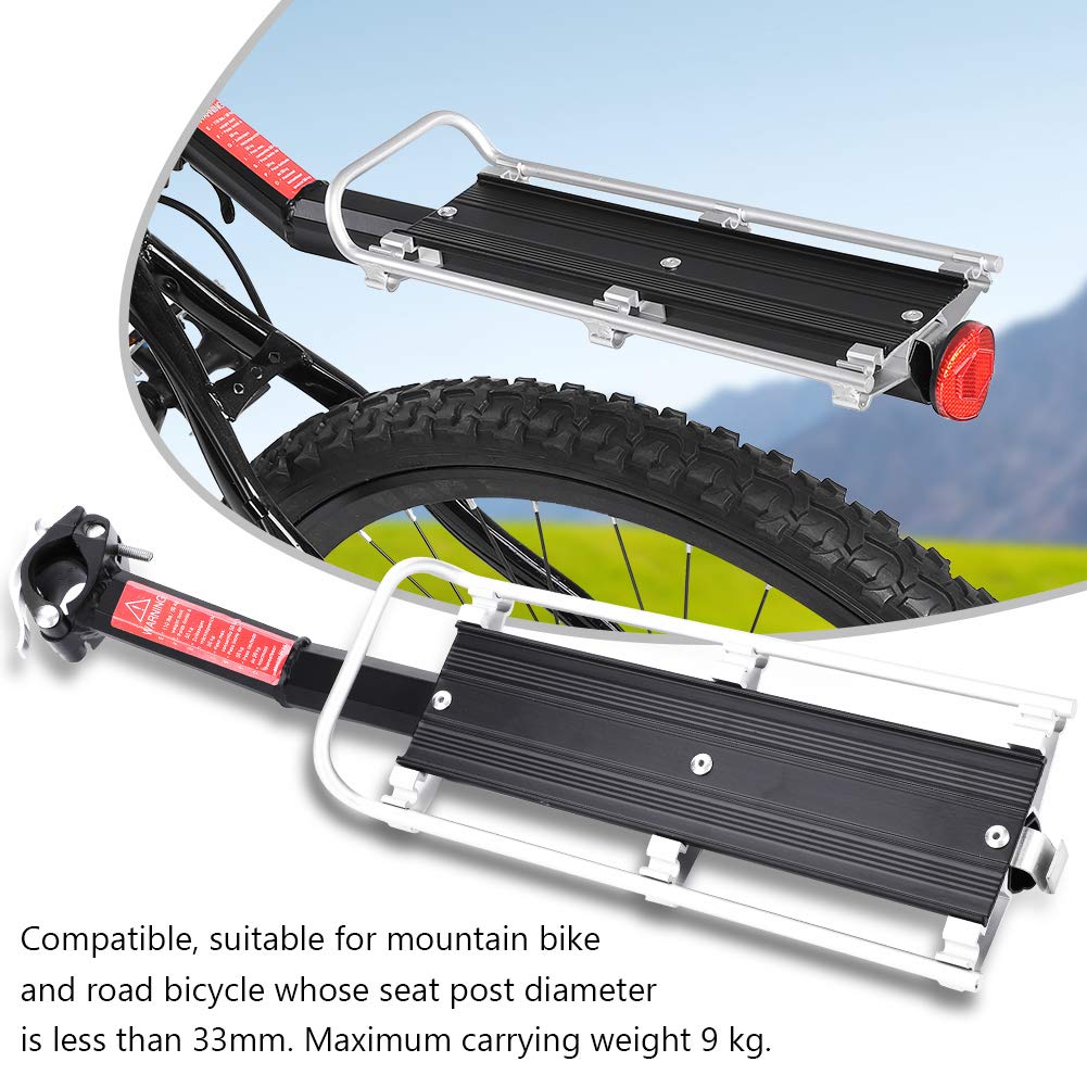 VGEBY Aluminum Alloy Bicycle Rear Rack - Heavy Duty Touring Carrier for Luggage & Cargo | Perfect for Cycling Commuting, Camping Trips & Outdoor Adventures