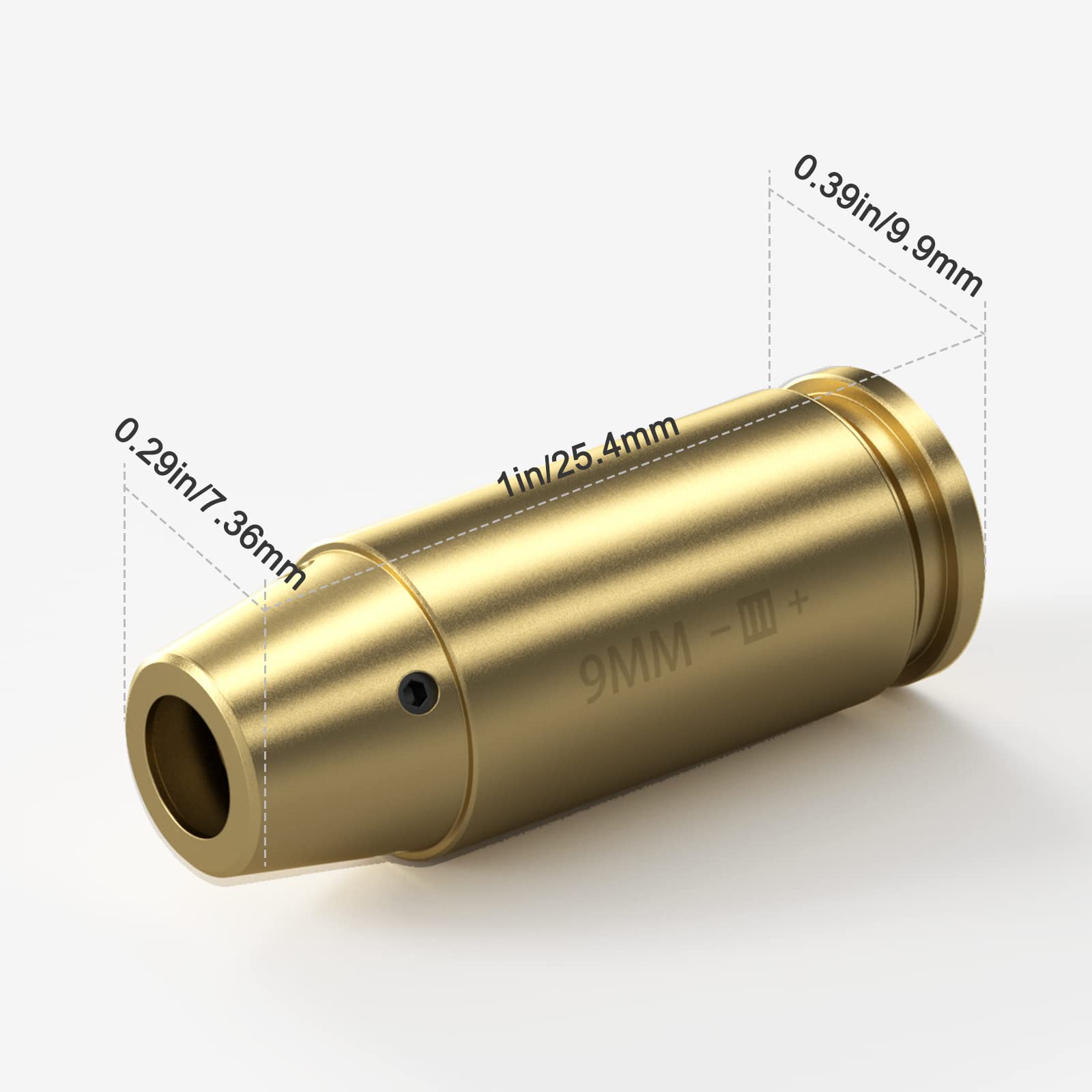 9MM Red Laser Bore Sight - Precision Zeroing Boresighter for 9mm Pistols & Rifles | Includes 6 Sets Batteries | Perfect for Gunsmithing, Hunting & Range Shooting
