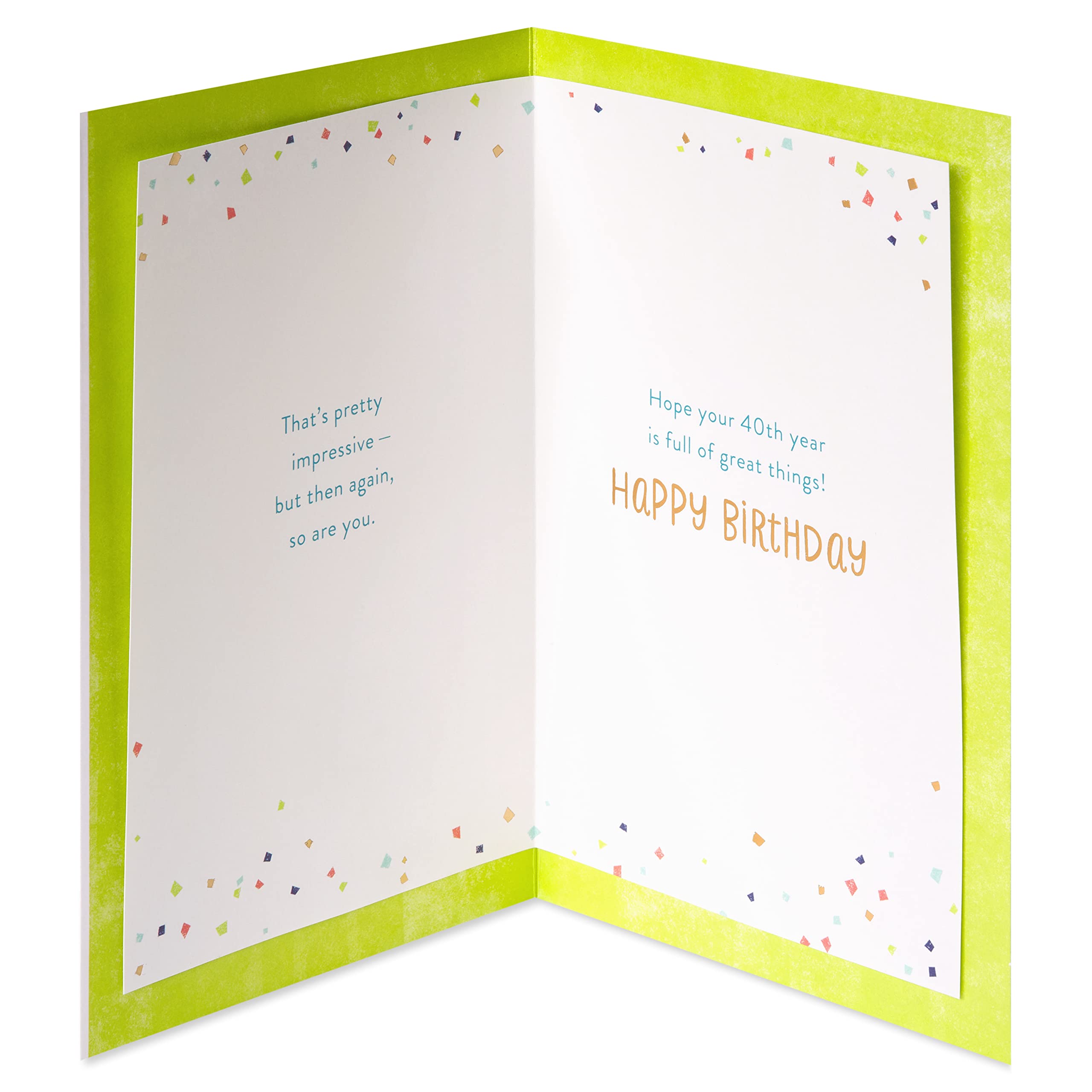 American Greetings 40th Birthday Card - Funny & Elegant Design for Milestone Celebration - Perfect for Parties, Gifts & Special Moments