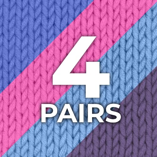 Lilac/Pink/Light Blue/Purple - 4 Pairs