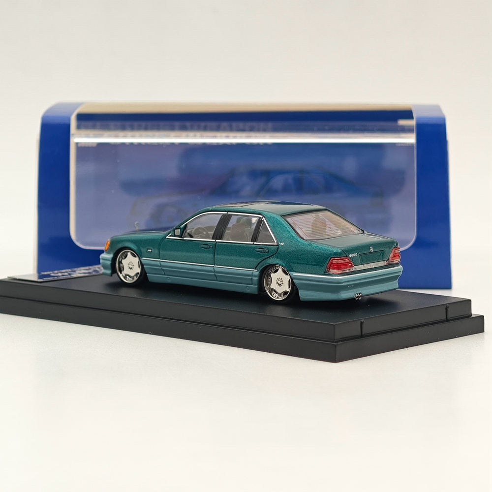1:64 Scale Street Weapon Mercedes Benz W140 S600 Green Limited Edition (499 Pieces) Diecast Model Car - Perfect for Collectors, Display, and Racing Scenes