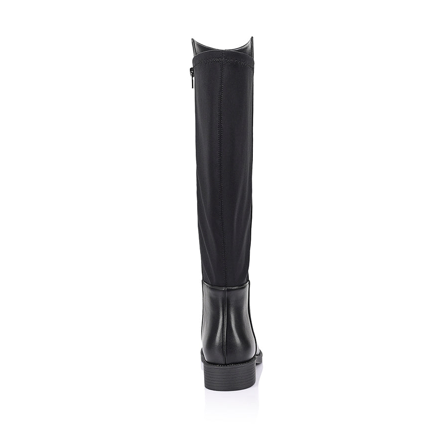Gala Flat Knee High Boots for Women - Black | Comfortable & Stylish Winter Boots for Casual Wear, Office, and Outdoor Activities