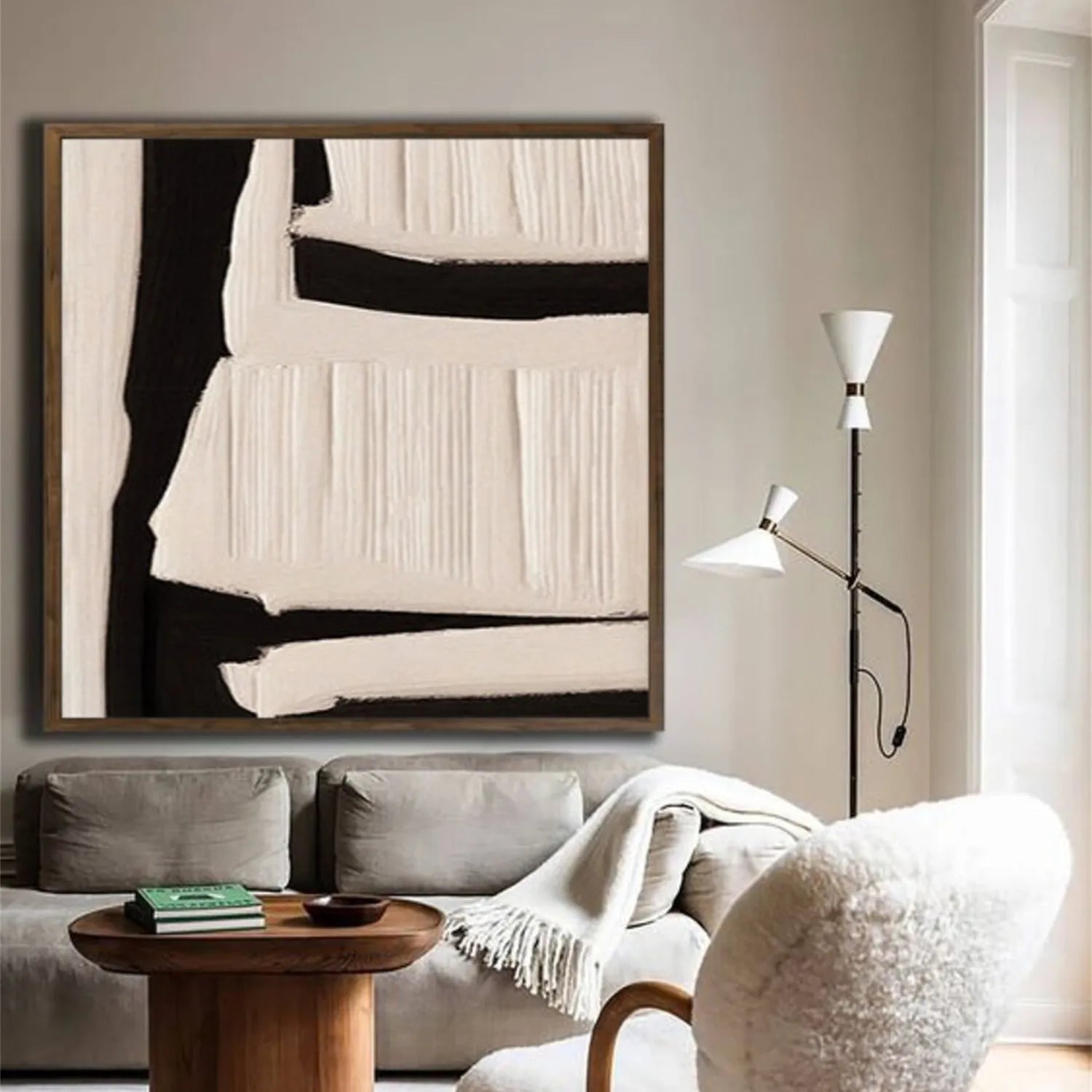 Abstract Tranquility Art Painting #WS165 - Modern Wall Decor for Living Room, Bedroom & Office - Handmade Canvas Artwork for Home & Office Decor