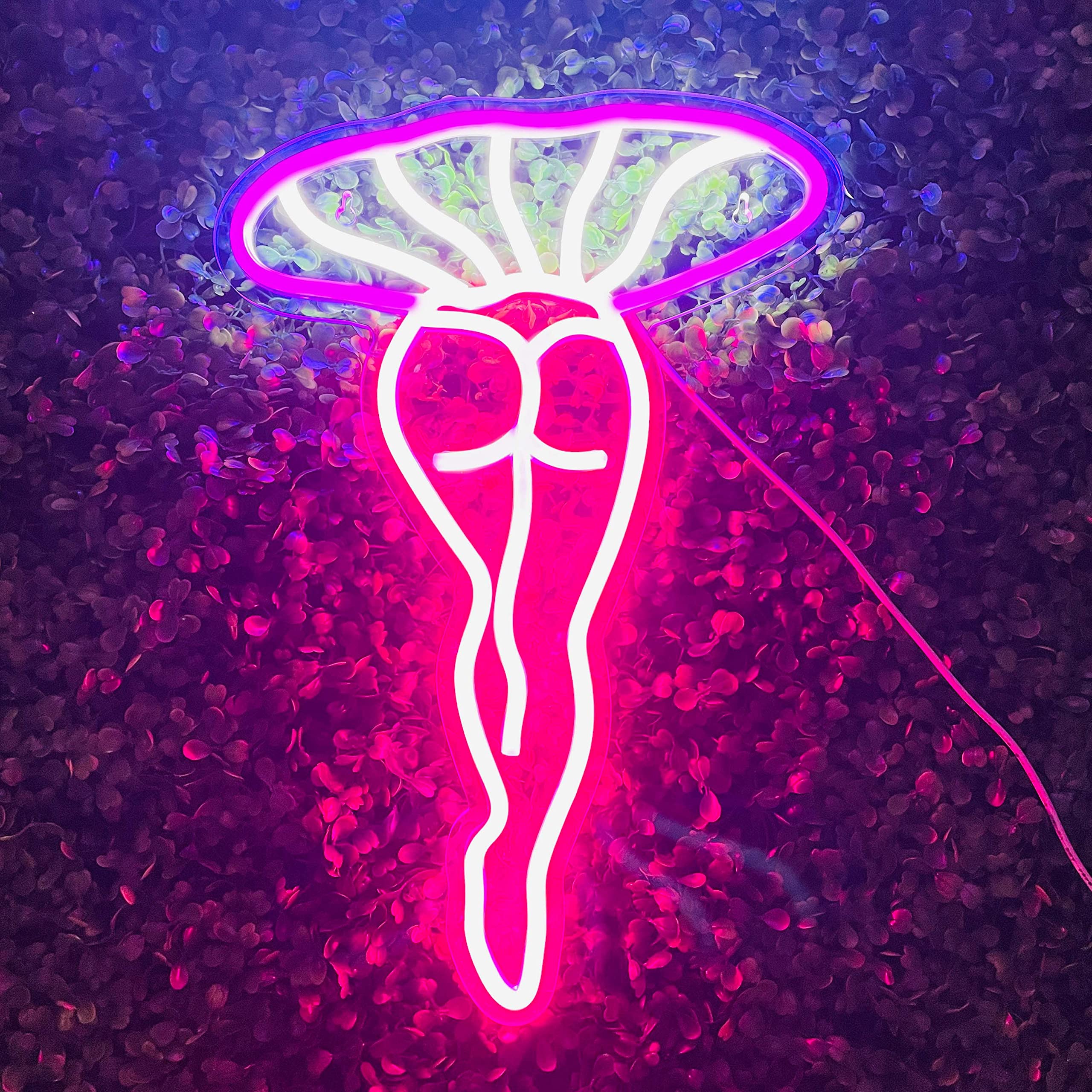 LED Mushroom Neon Light Sign - USB Powered Purple Night Light for Home, Bar, Bedroom Wall Decor - Perfect for Man Cave, Parties & Unique Gift Ideas