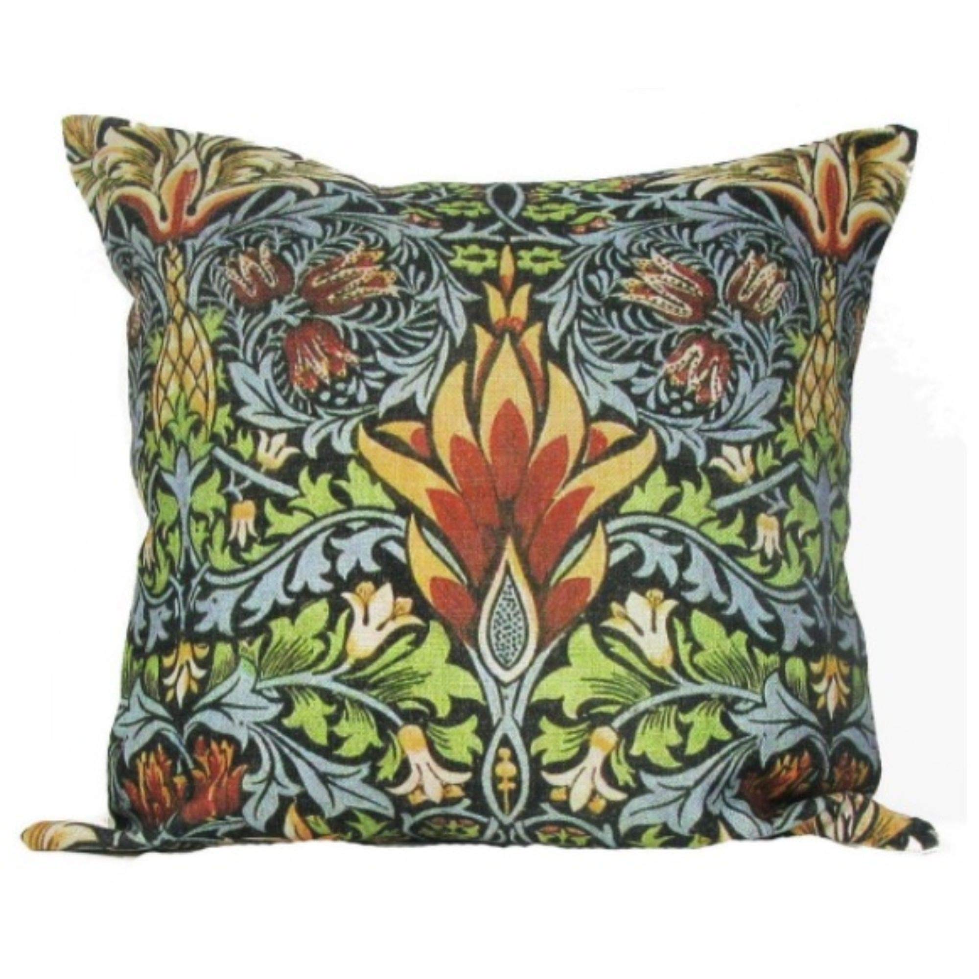 William Morris Antique Pineapple Design Decorative Accent Throw Pillow Cover 18 Inch - Vintage Home Decor for Living Room, Bedroom & Sofa