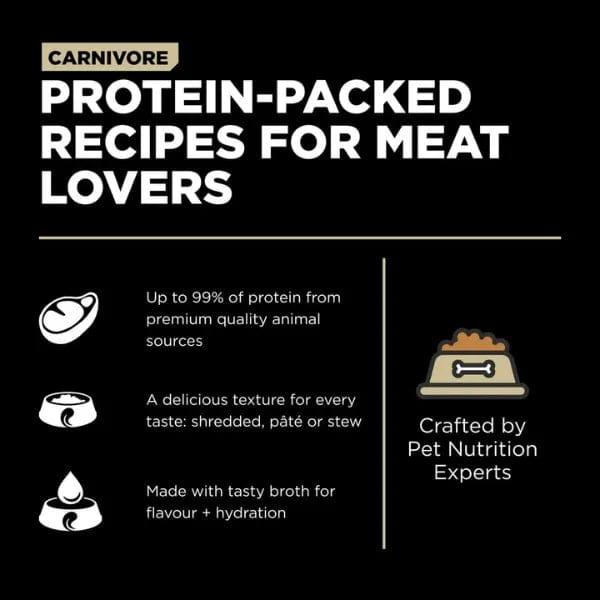 Go! Solutions Carnivore Grain-Free Shredded Lamb & Wild Boar Wet Dog Food - 12.5oz Can - High Protein Natural Recipe for Adult Dogs - Perfect for Sensitive Stomachs & Picky Eaters