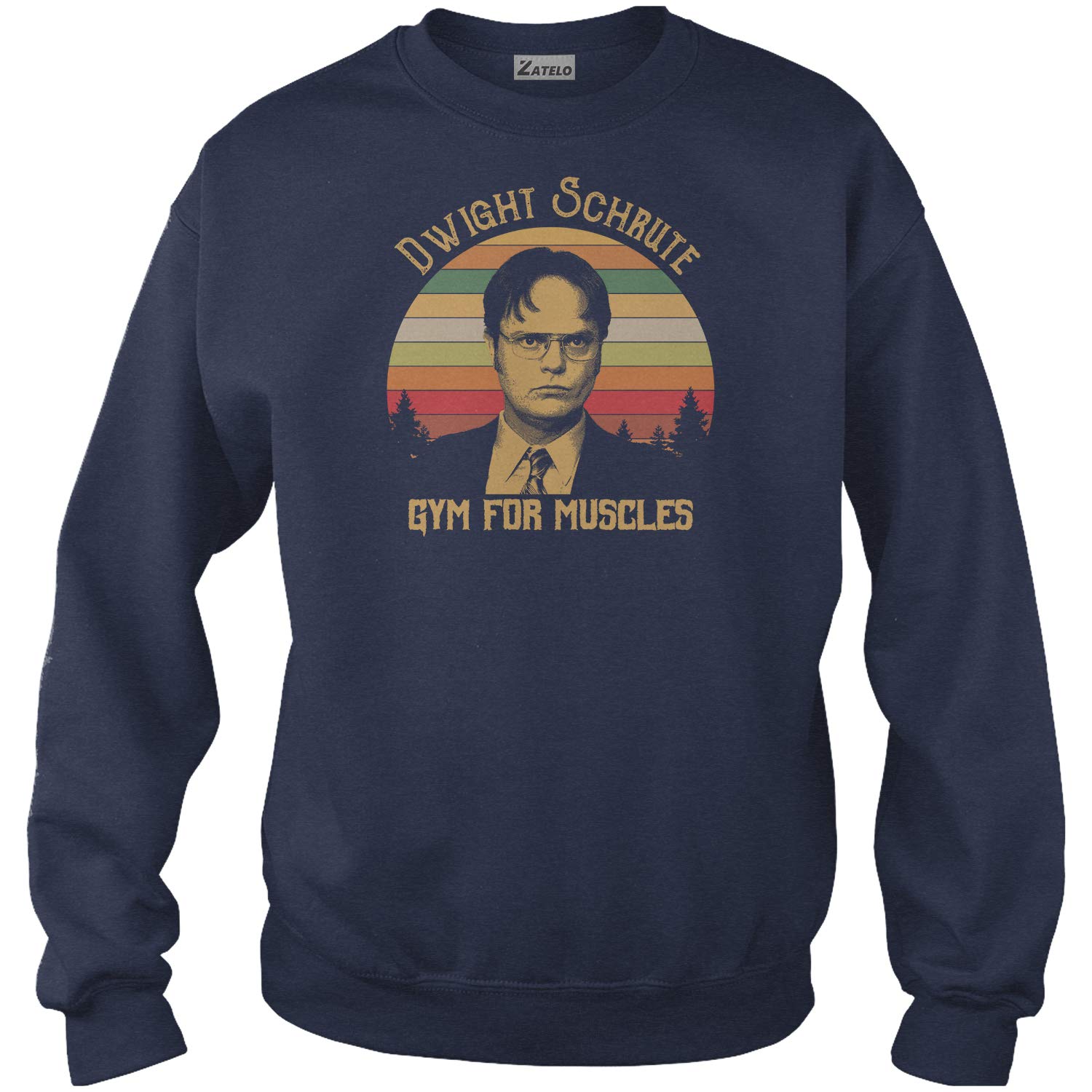 Dwight Schrute Gym for Muscles Vintage Retro T-Shirt | The Office TV Show Merch | Funny Workout & Casual Wear Tee