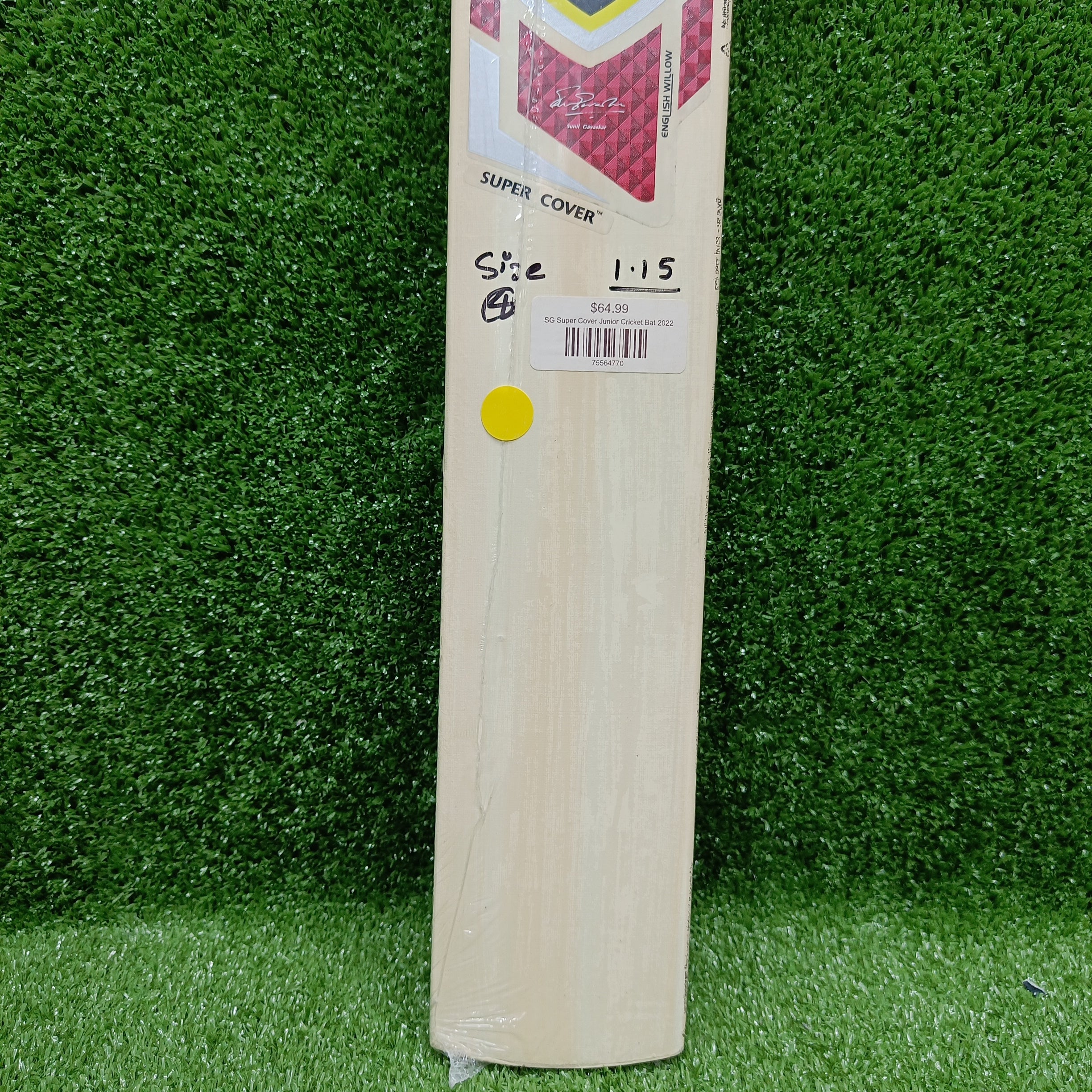 SG Super Cover Junior Cricket Bat - Lightweight & Durable for Kids & Youth - Perfect for Practice, Training & Matches