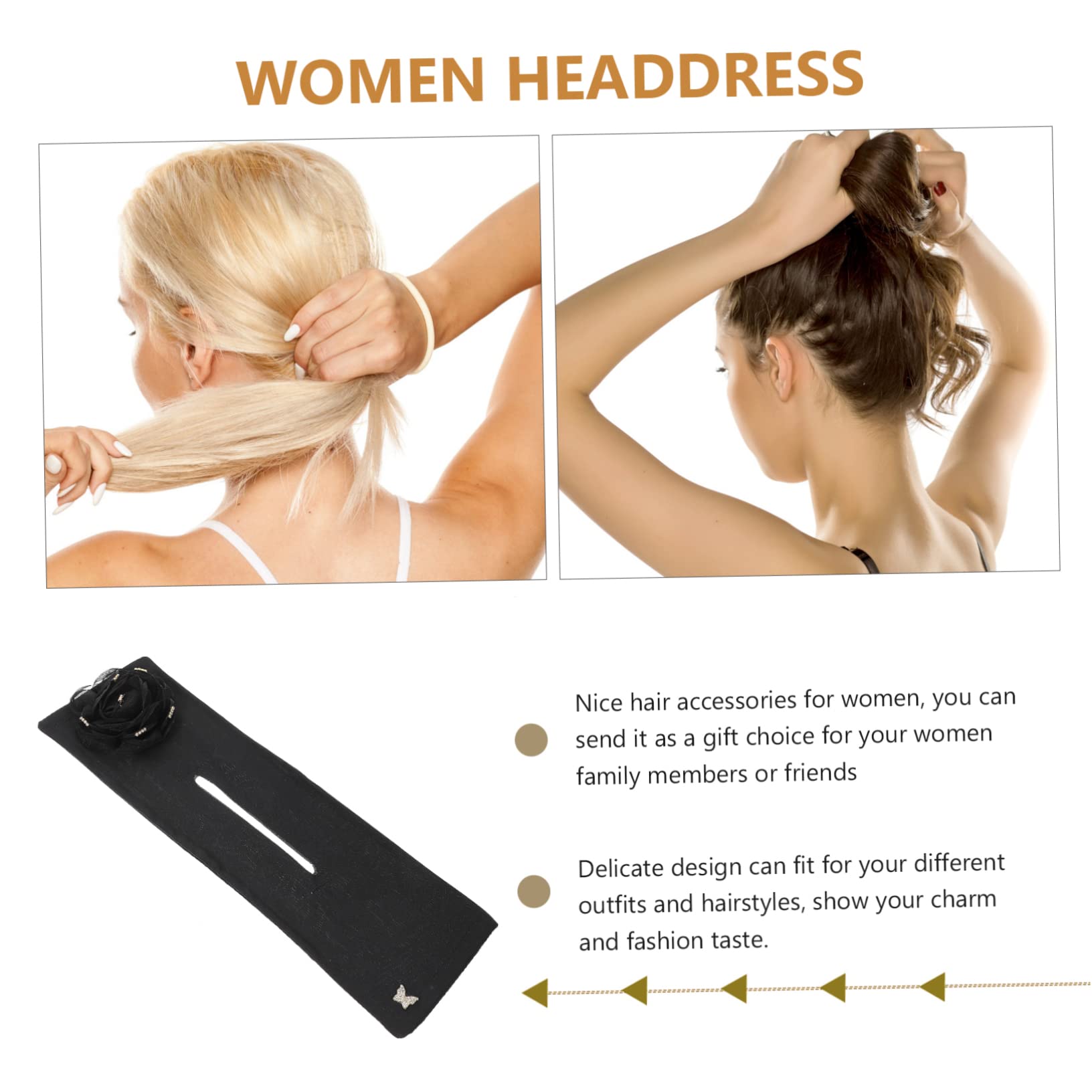 Minkissy Hair Bun Maker & Shaper - Black Hair Styling Tool for Perfect Buns, Ponytails & Updos - Great for Work, Parties & Everyday Hairstyles