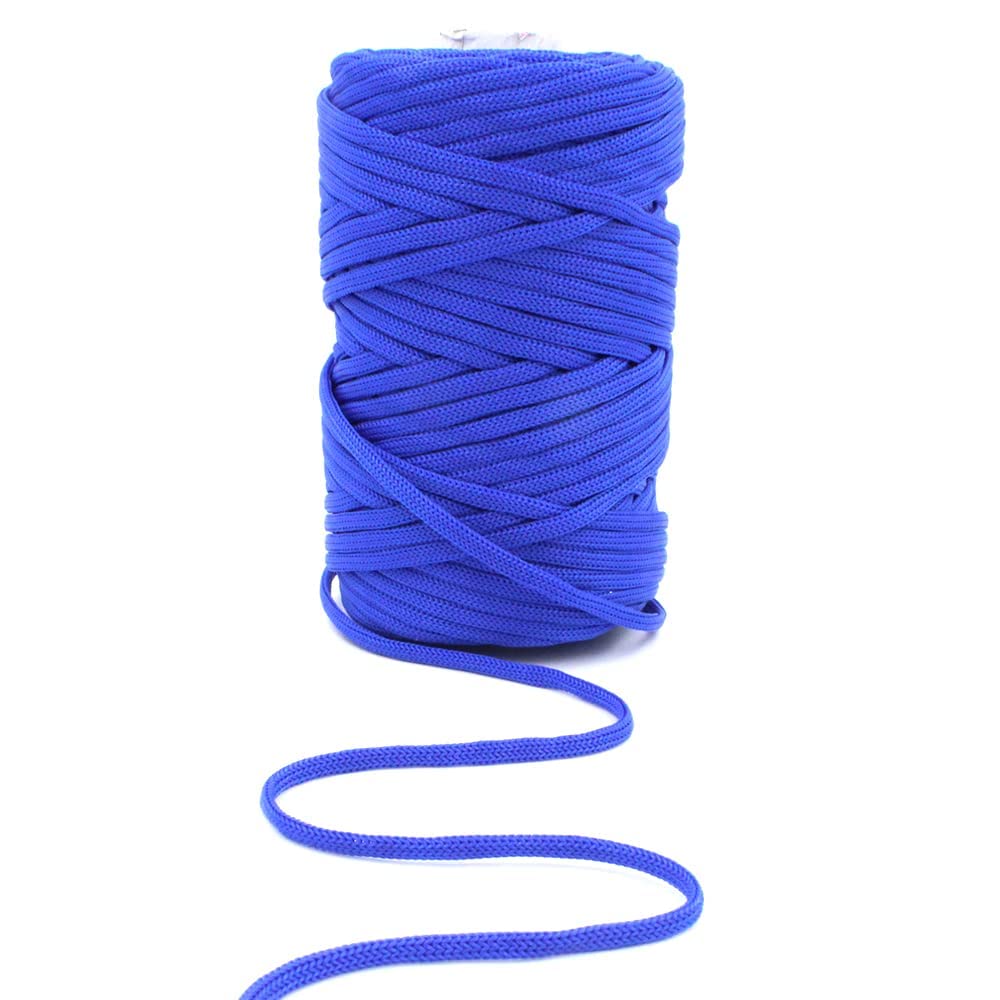 Braided Macrame PP Knot Thread - 4mm x 100m Beading Cord Rope for Jewelry Making & DIY Crafts (Sky Blue) - Perfect for Wall Hangings, Plant Hangers, and Home Decor Projects