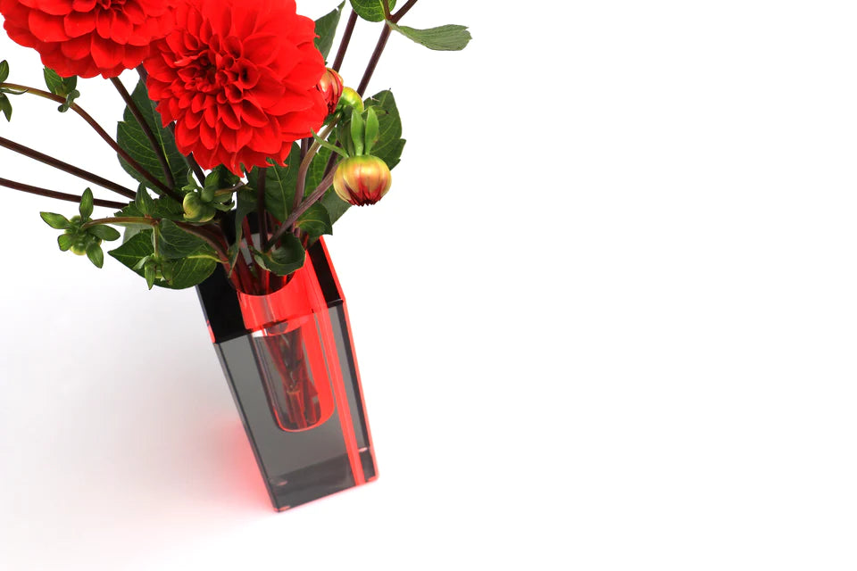 Limited Edition Eclipse Vase by Alexandra Von Furstenberg - Handcrafted Red Ceramic Home Decor for Modern Living Rooms & Luxury Gifts