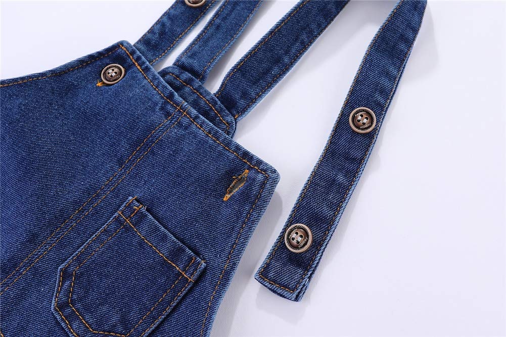 Mud Kingdom Adjustable Denim Overalls for Toddler Boys - Cute Kids Jumpsuit with Adjustable Straps - Perfect for Playdates, Outdoor Adventures & Photoshoots