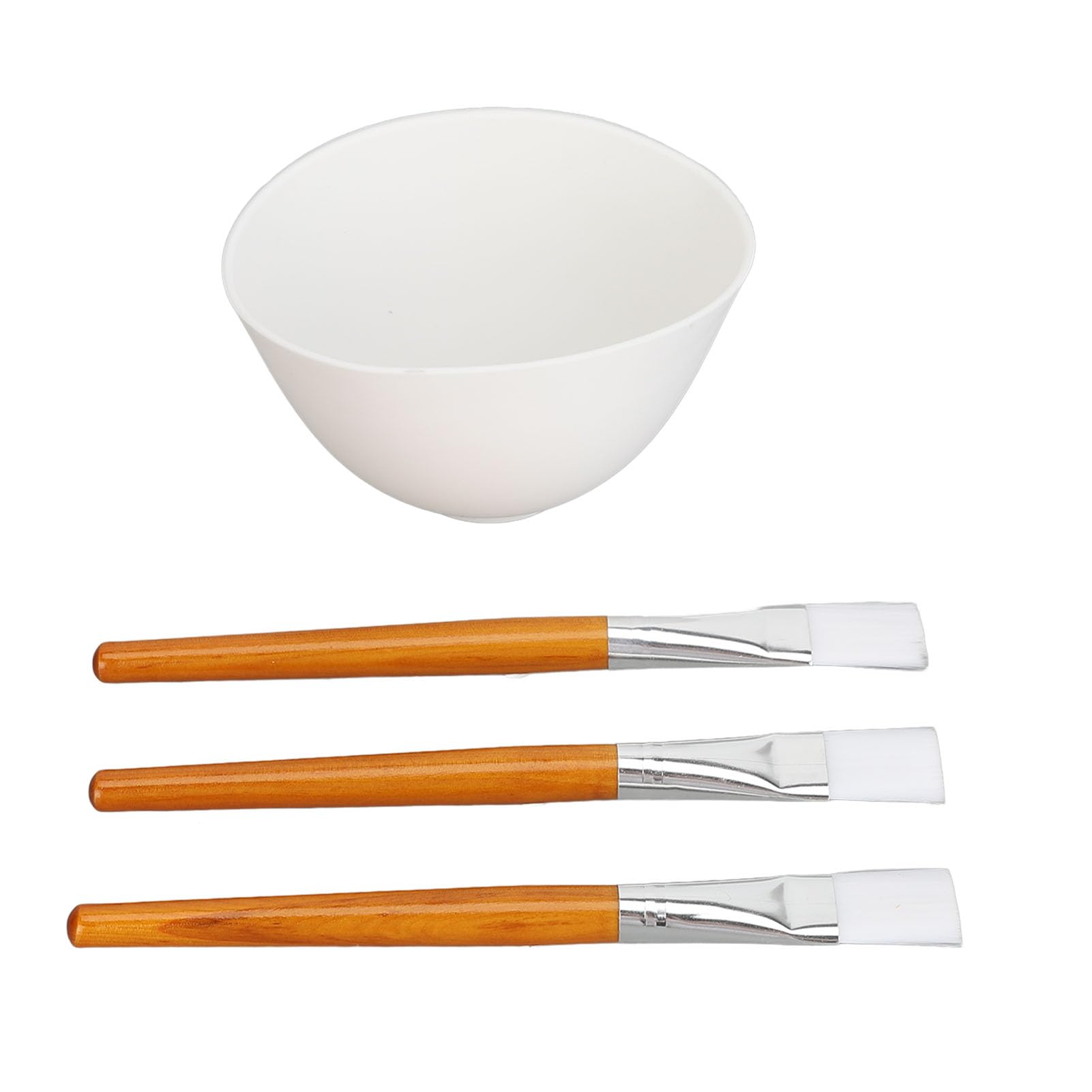 Reusable Silicone Face Mixing Bowl Set with Wooden Brush - Multifunctional Facial Mask Applicator Kit for Essential Oils & Skincare - Perfect for DIY Spa, Beauty Treatments & At-Home Facial Care