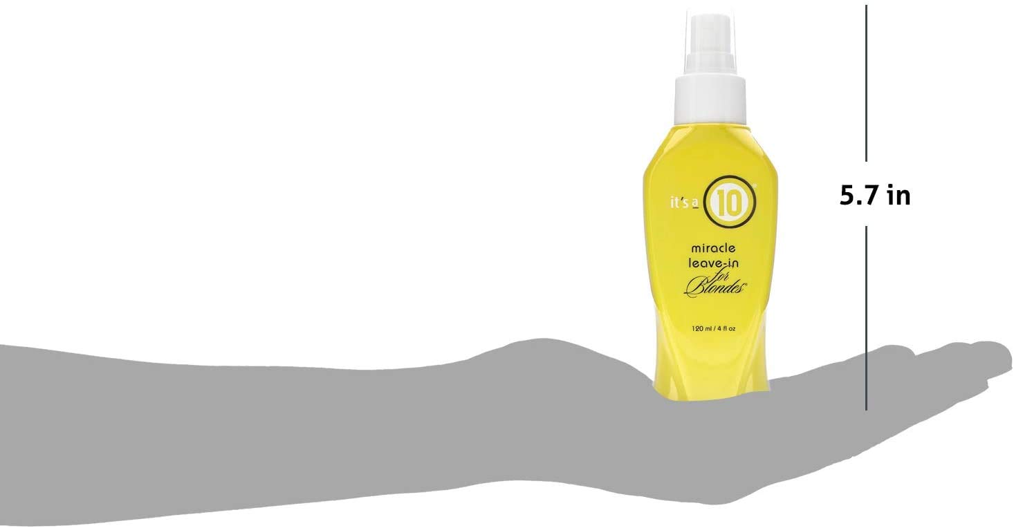 It's a 10 Haircare Miracle Leave-In Conditioner for Blondes - 4 oz (Pack of 5) | Hydrating & Repairing Treatment for Color-Treated Hair | Perfect for Daily Use, Salon Results at Home