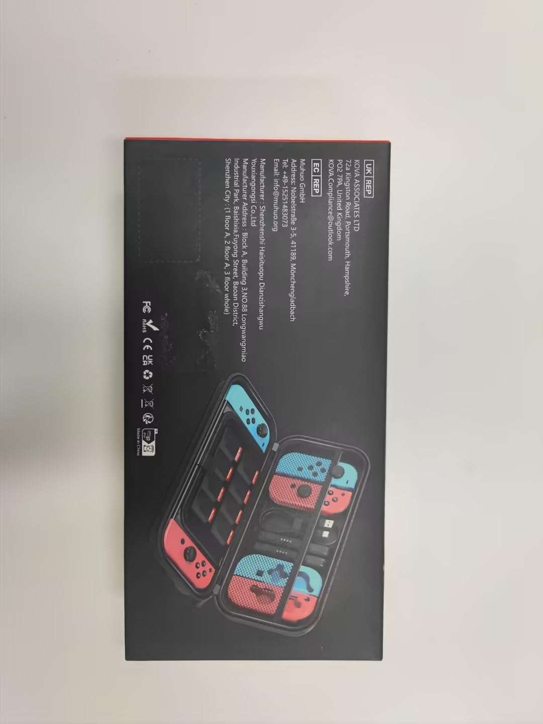 HEYSTOP Protective Case for Nintendo Switch & Switch OLED - Durable Travel Carry Case with Extra Storage Space | Black Unisex Design | Perfect for Gaming On-The-Go & Accessories Organization