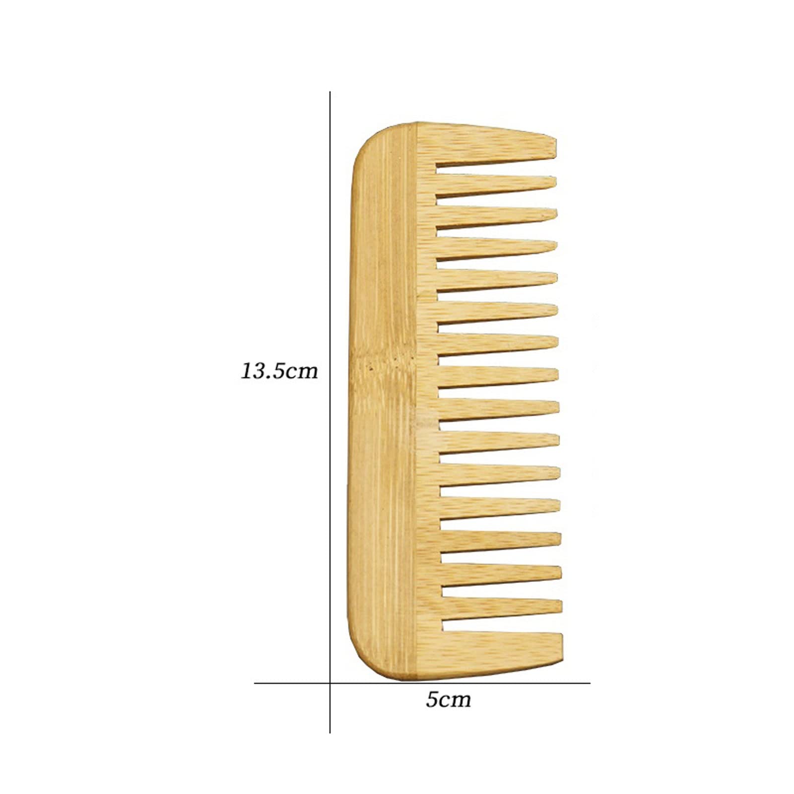 **Wide Tooth Bamboo Comb for Men & Women - Anti-Static Hair Scalp Massager - Natural Wooden Hairbrush for Detangling & Healthy Hair Care - Perfect for Home, Travel & Salon Use**