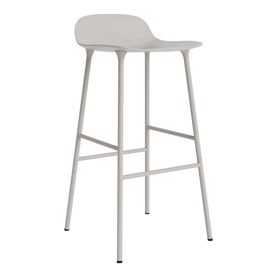 Modern Metal Bar Stools with Form Design - Adjustable Height Counter Stools for Kitchen, Dining & Home Bar - Industrial Style Seating for Restaurants & Cafes