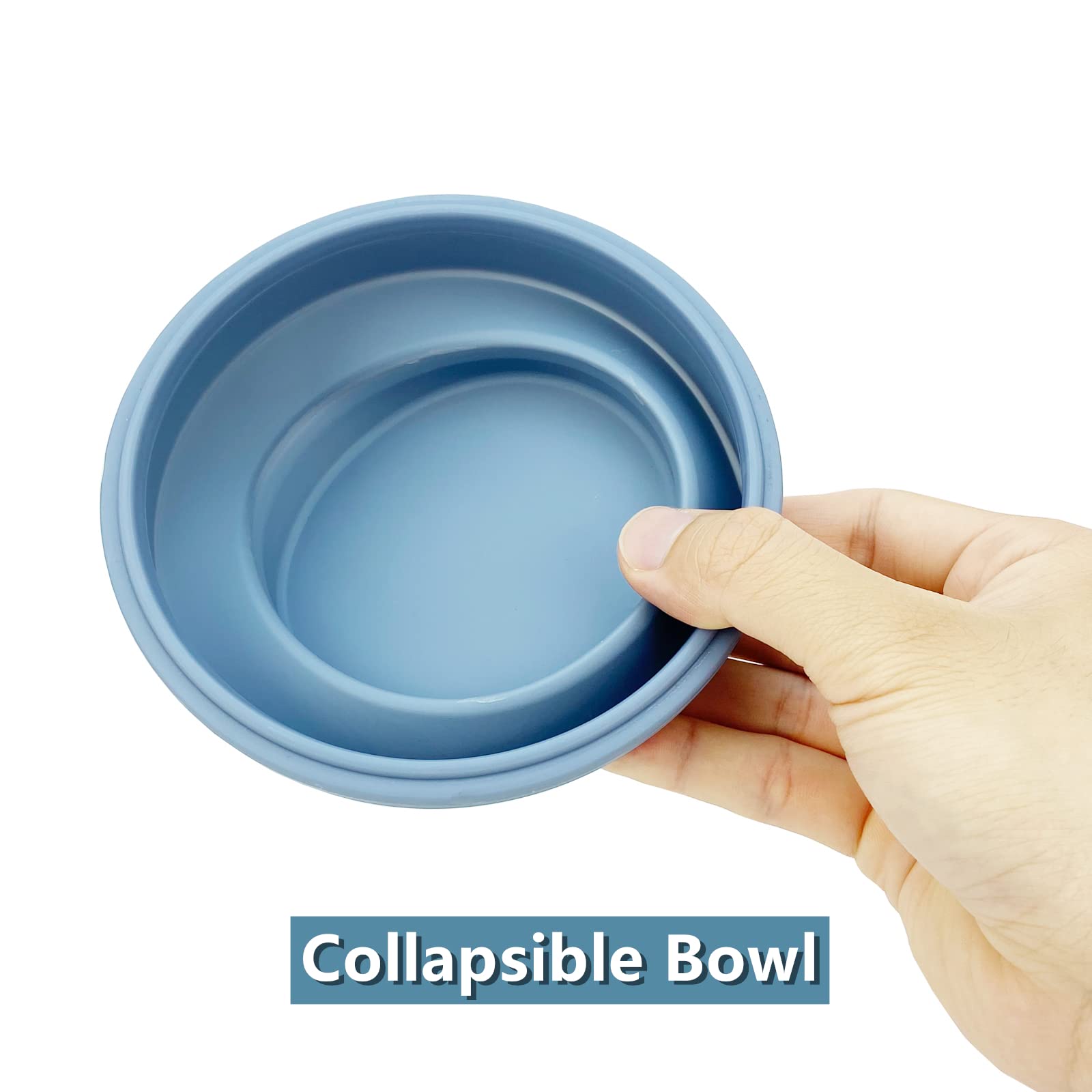 3pc Collapsible Silicone Bowls with Lids - Microwave Safe for Meal Prep, Camping & Travel - Blue