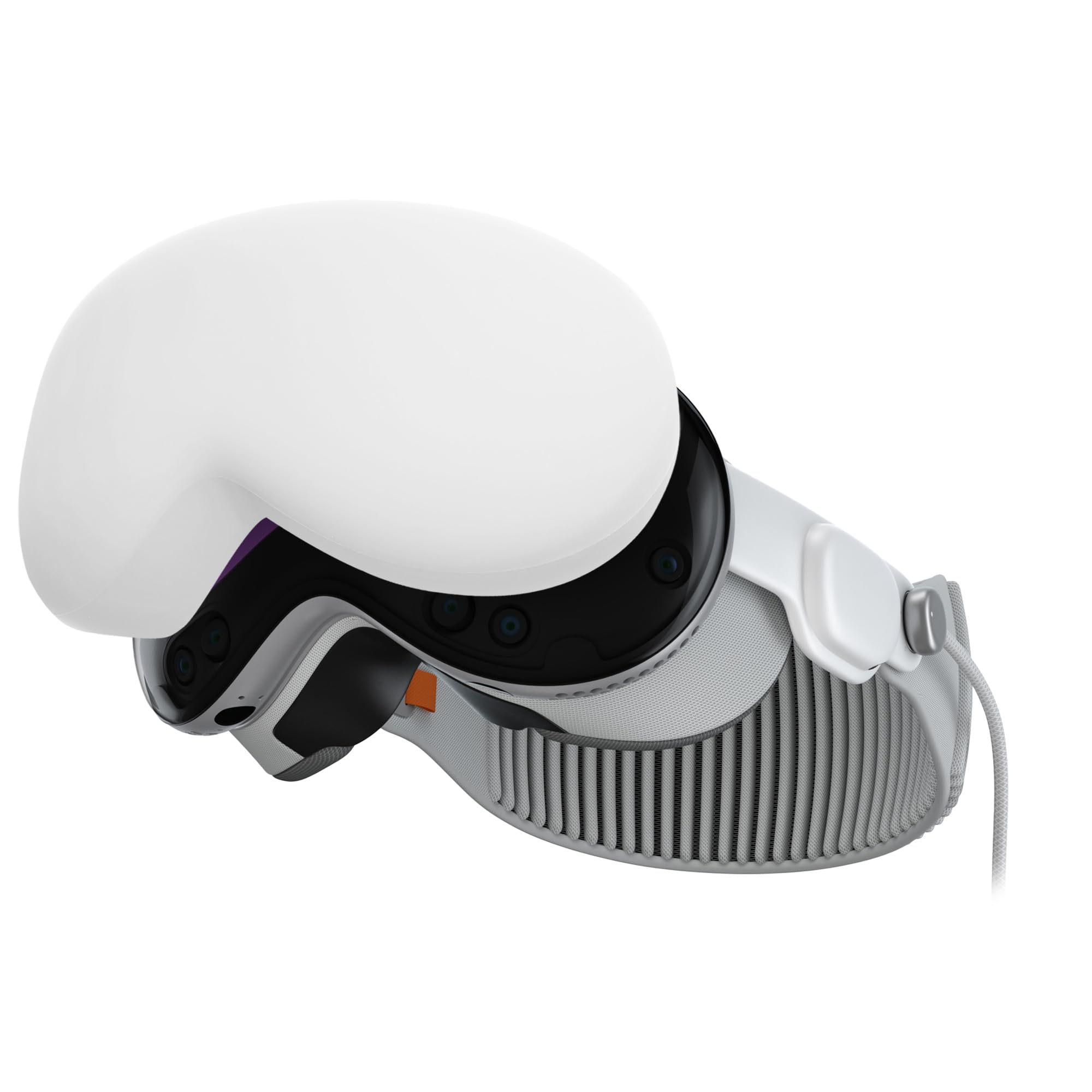 kwmobile Silicone Protective Cover Case for Apple Vision Pro VR Headset - Shockproof & Scratch-Resistant - White - Perfect for Travel, Gaming & VR Entertainment
