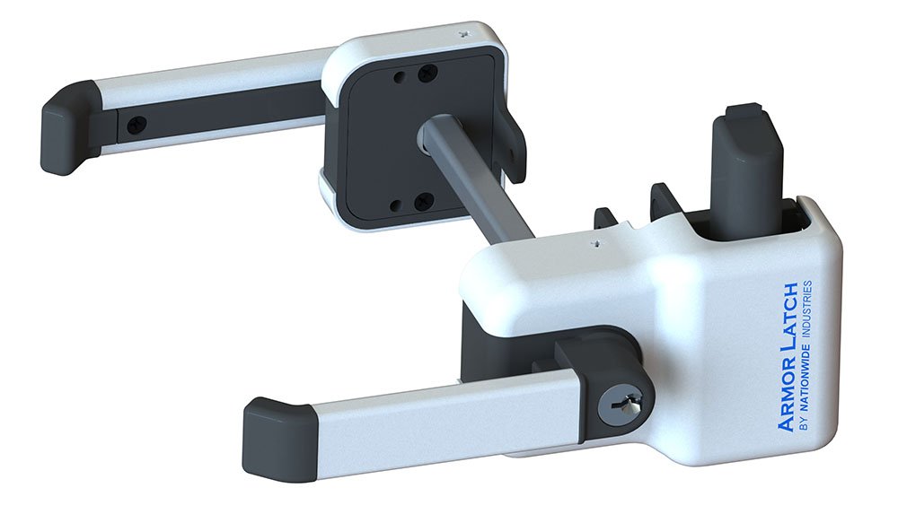 ArmorLatch - Heavy Duty Magnetic Gate Latch with Key Lock & White Cover Plate Set | Secure Fence, Garden Gate & Pet Enclosure Safety Solution