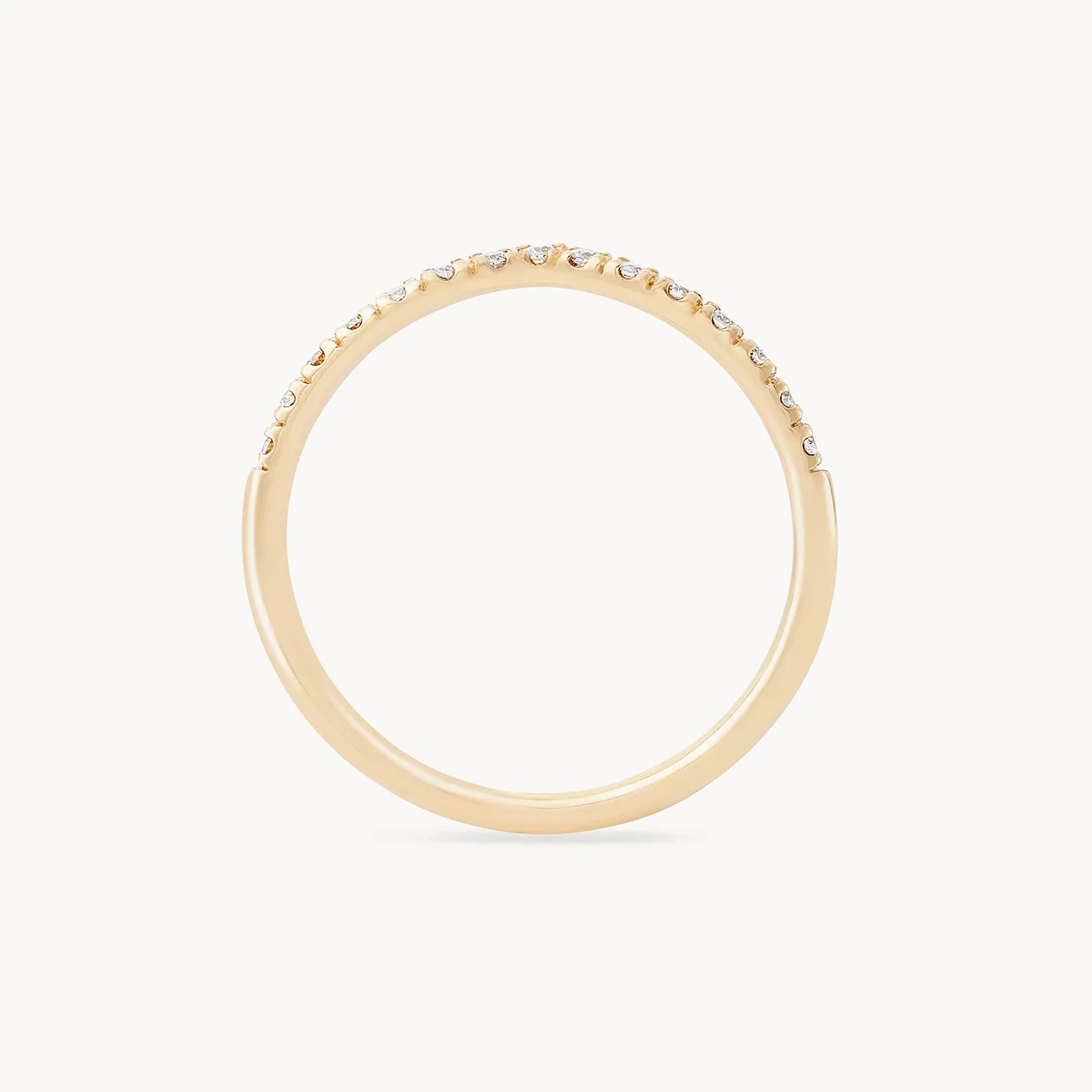 14K Yellow Gold Eternity Band with White Diamonds - Elegant Wedding Ring for Women, Perfect for Anniversaries, Engagements & Special Occasions
