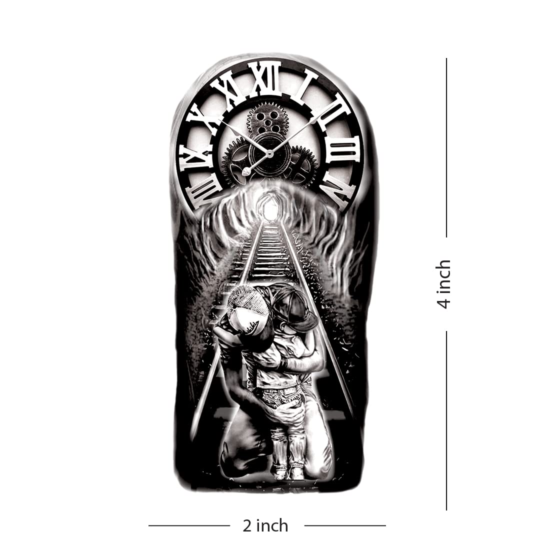 Waterproof Father and Son Compass Temporary Tattoo for Men & Women - Perfect for Family Bonding, Outdoor Adventures, and Special Occasions