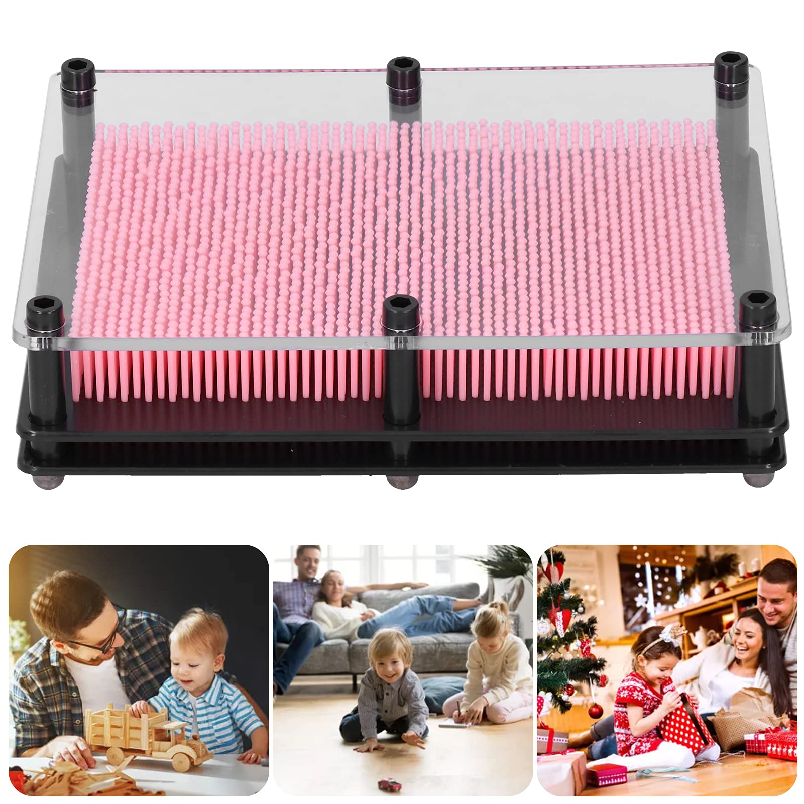 3D Pin Art Board Toy for Kids Ages 6-12 - Plastic Pin Art Sensory Toy, Dimensional Cloning Board for Creative Play - Perfect for Home, School & Stress Relief (Pink) | Fun Educational Toy for Children's Sensory Development & Art Exploration