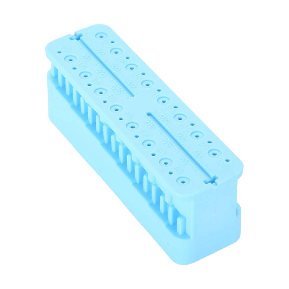 **Endo Block ProTaper File Ruler - Professional Dental Measuring Tools Holder Stand (Blue) - Precise Measurement for Endodontic Procedures & Dental Clinics**