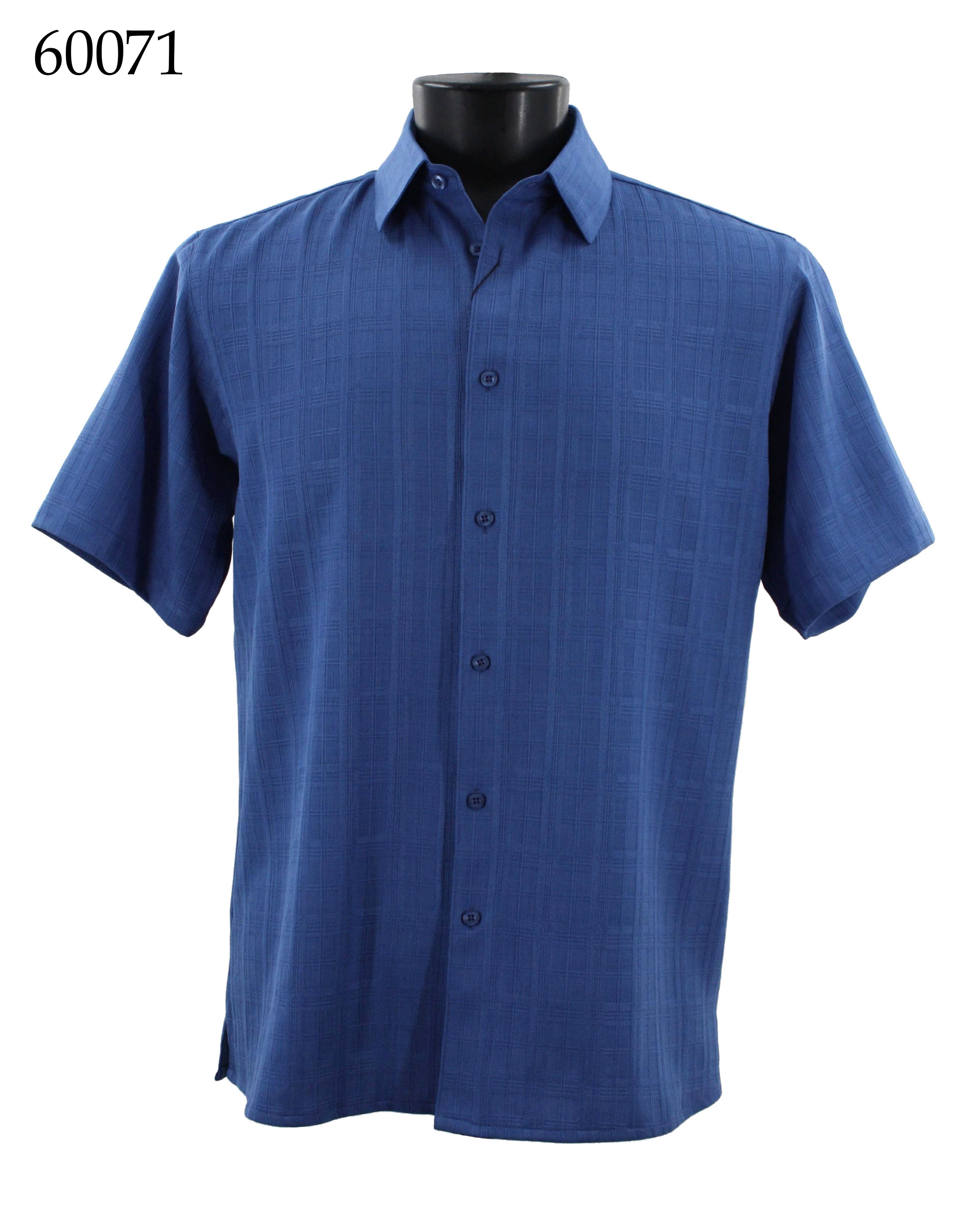 Bassiri Men's Short Sleeve Casual Shirt 60071 - Breathable Cotton Comfort Fit for Summer, Outdoor & Office Wear