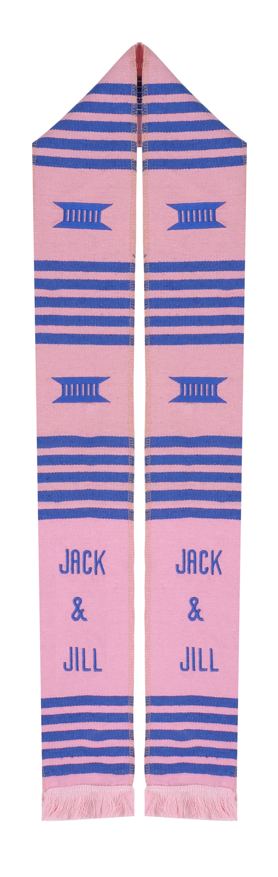 Jack and Jill Kente Graduation Stole - Handwoven African Heritage Stole for Graduation Ceremonies, Commencement & Cultural Celebrations - Perfect for Graduates, Kwanzaa & Special Occasions