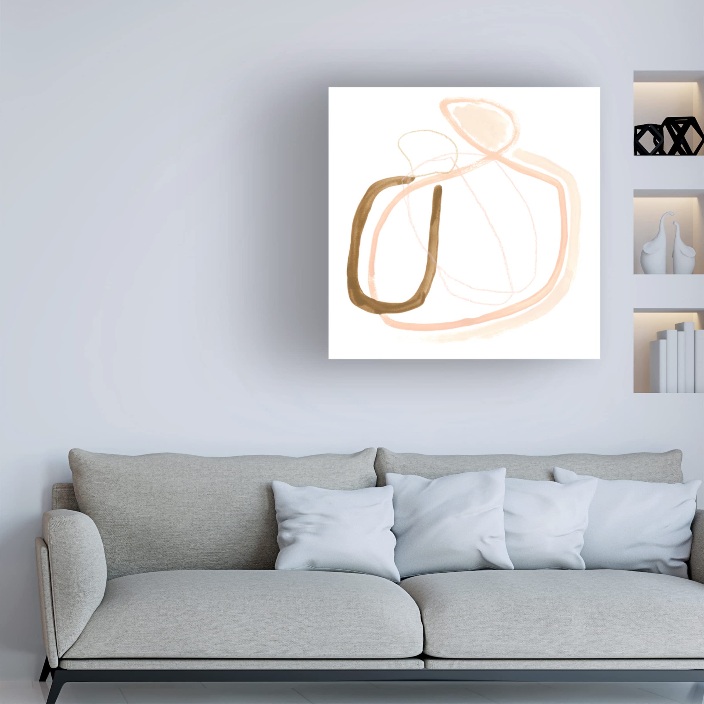 Minimal Vibration III Abstract Canvas Wall Art by June Erica Vess - Modern Home Decor for Living Room, Bedroom & Office
