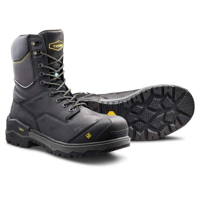 Terra Gantry Men's 8 Composite Toe Work Boots - CSA Approved Safety Shoes for Construction & Industrial Work - Black (TR0A4NRQBLK) | Slip Resistant & Comfortable for Warehouse, Factory & Outdoor Jobs
