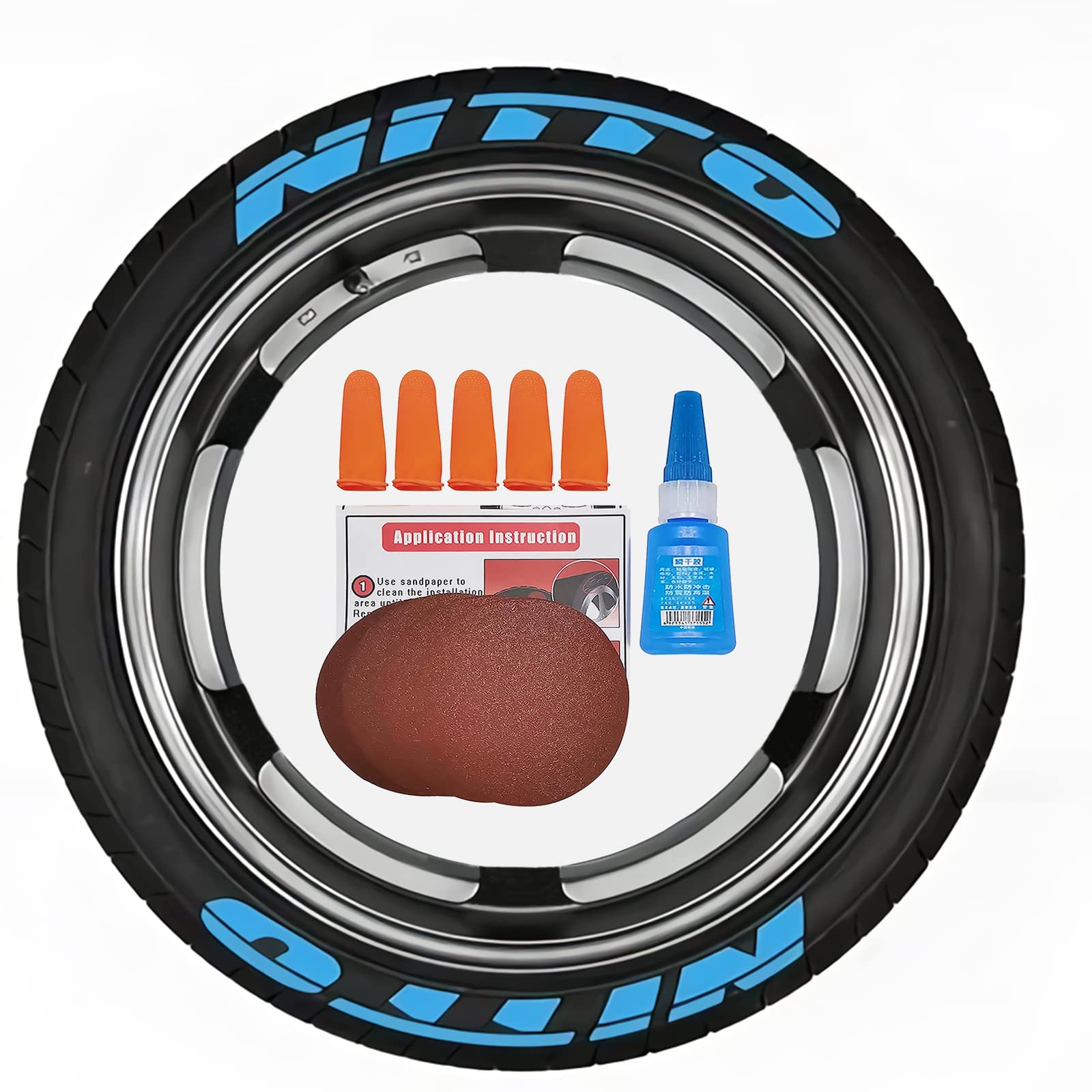 Premium Car Tire Lettering Stickers Kit - 8 Sets Universal DIY Wheel Decals for Auto Styling & Customization | Permanent Adhesive Tire Labels for Cars, Trucks, SUVs - Perfect for Off-Road, Racing & Car Shows