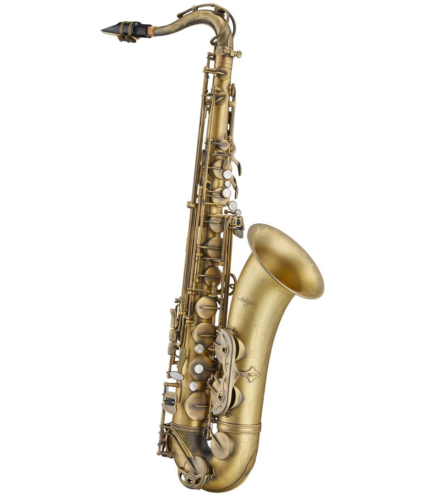 Antigua Winds TS4248 PowerBell Bb Tenor Saxophone with Antique Finish - Professional Brass Instrument for Jazz, Concert & Studio Performance