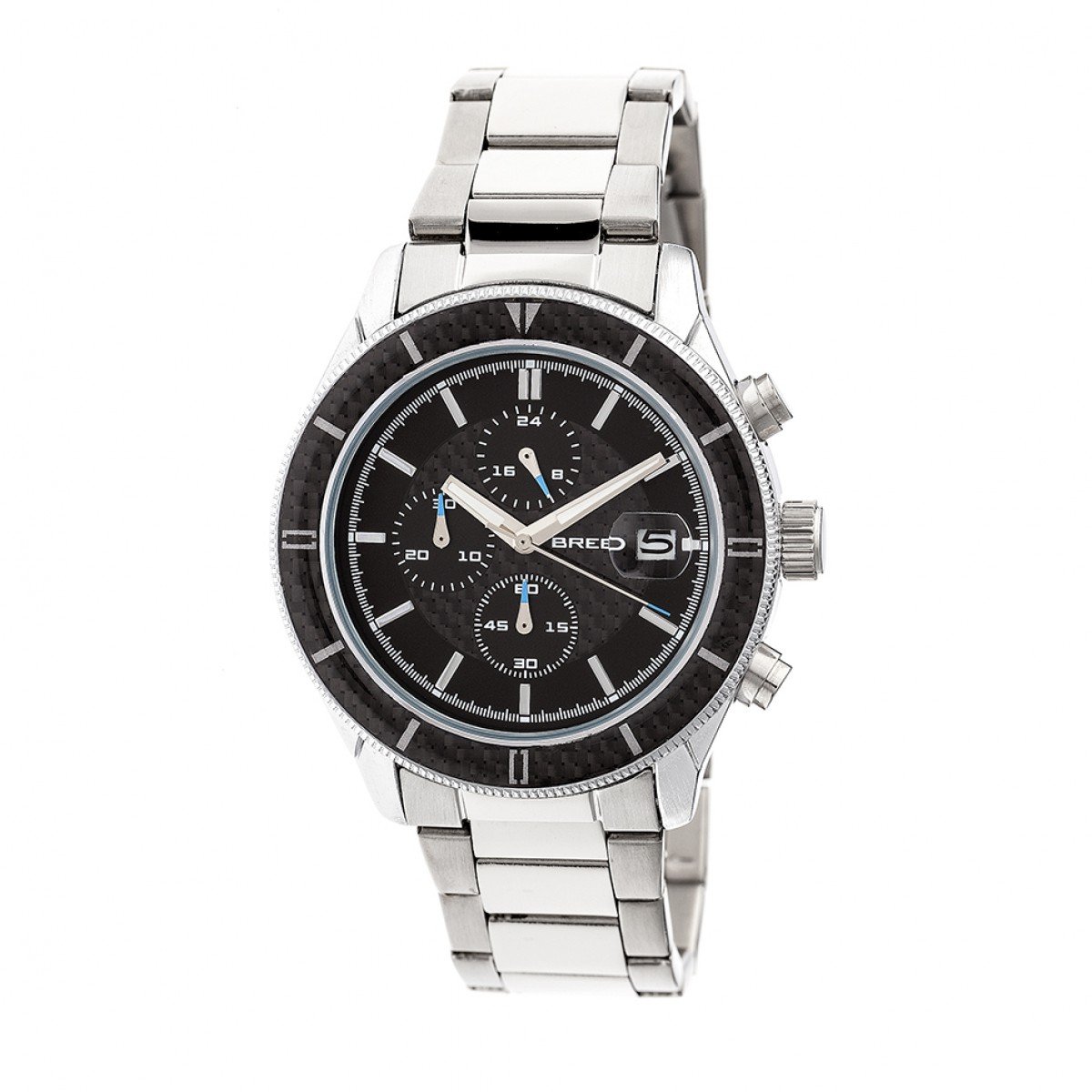 Breed Maverick Chronograph Men's Watch with Date Display - Stylish Stainless Steel Bracelet for Business, Casual & Outdoor Activities