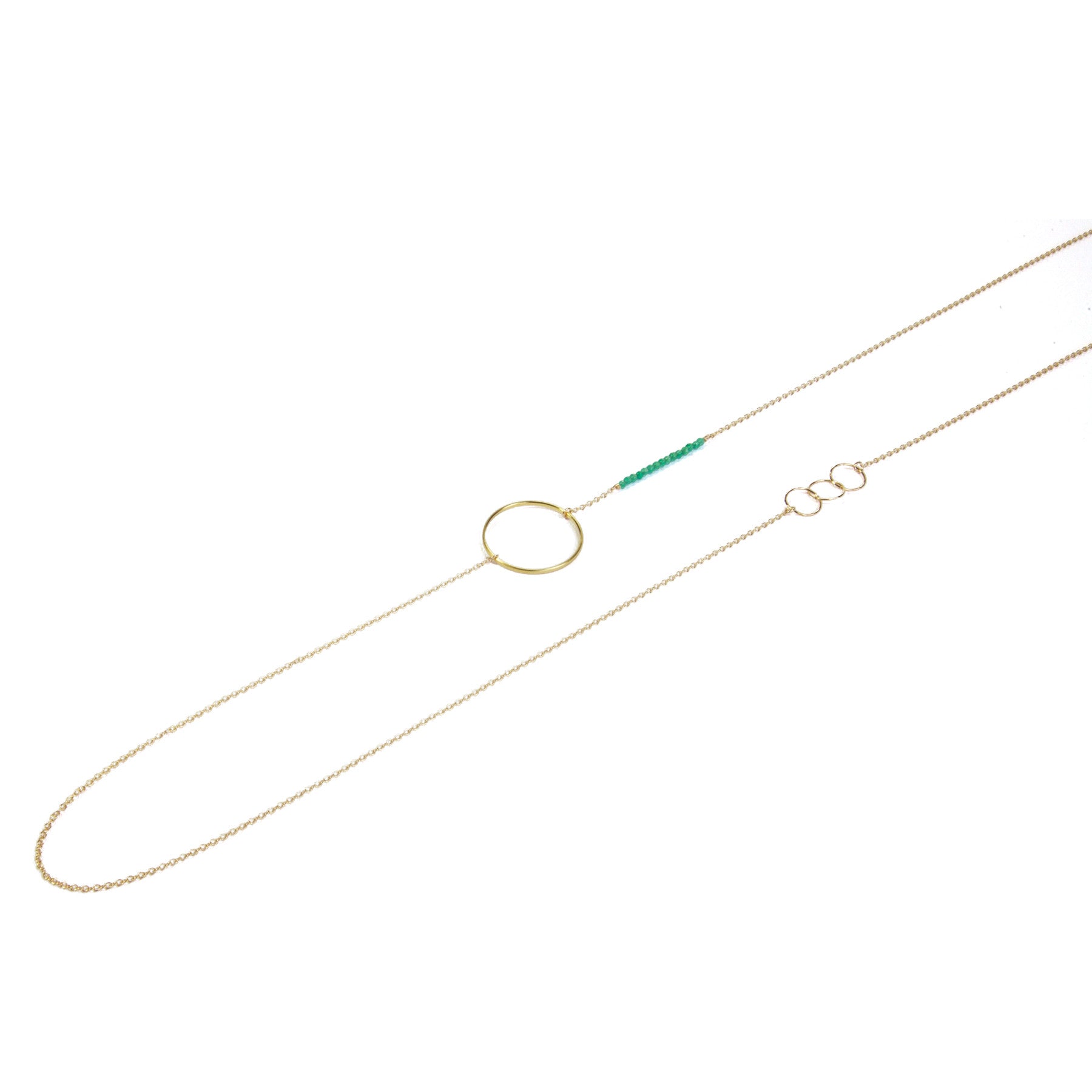 Elegant Asymmetrical Circle Necklace for Women - Boho Chic Layering Jewelry - Perfect for Casual Wear, Date Nights & Special Occasions