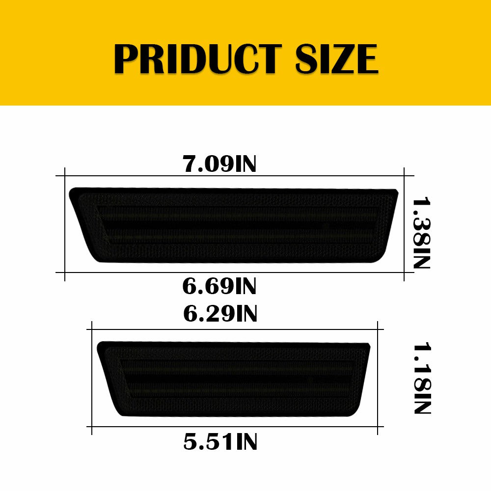 2008-2014 Dodge Challenger & 2011-2014 Charger LED Side Marker Lights - Front & Rear Red/Yellow Replacement - Enhance Visibility & Style for Night Driving & Car Shows